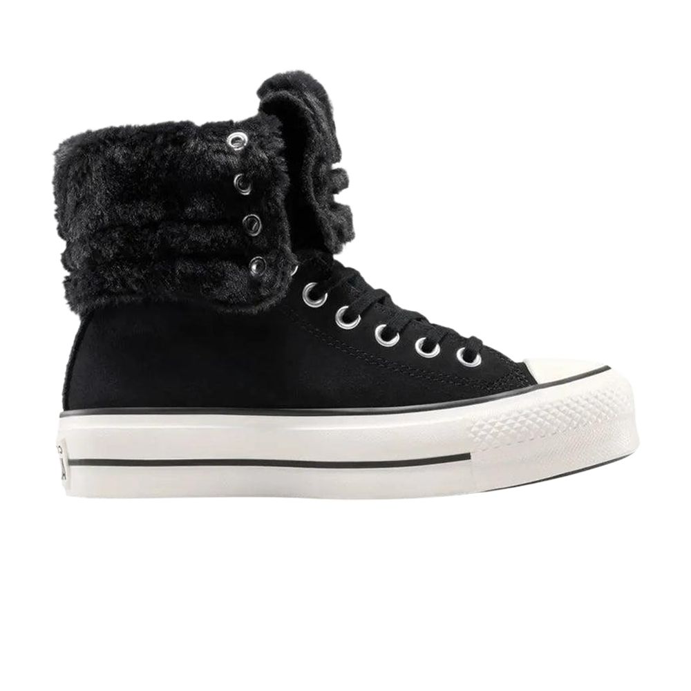 Converse Wmns All Star Fold Over Lift Hi 'Black' | Women's Size 7.5 - A15229C