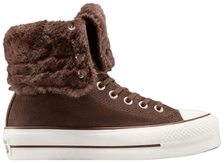 Converse Wmns All Star Fold Over Lift Hi Totally Fudged