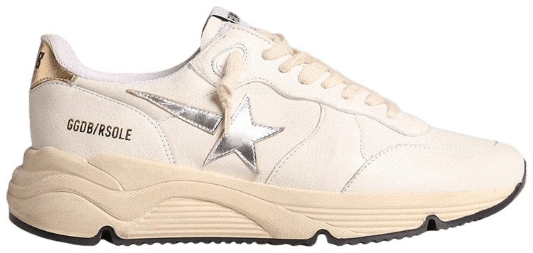 Golden Goose Wmns Running Sole White Silver Gold
