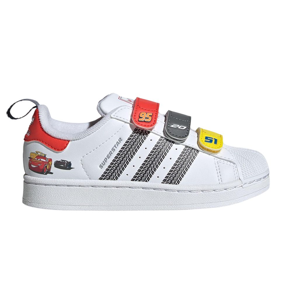 Adidas Cars x Superstar II Comfort Closure K | White | Kid's Size 12 - JQ1337