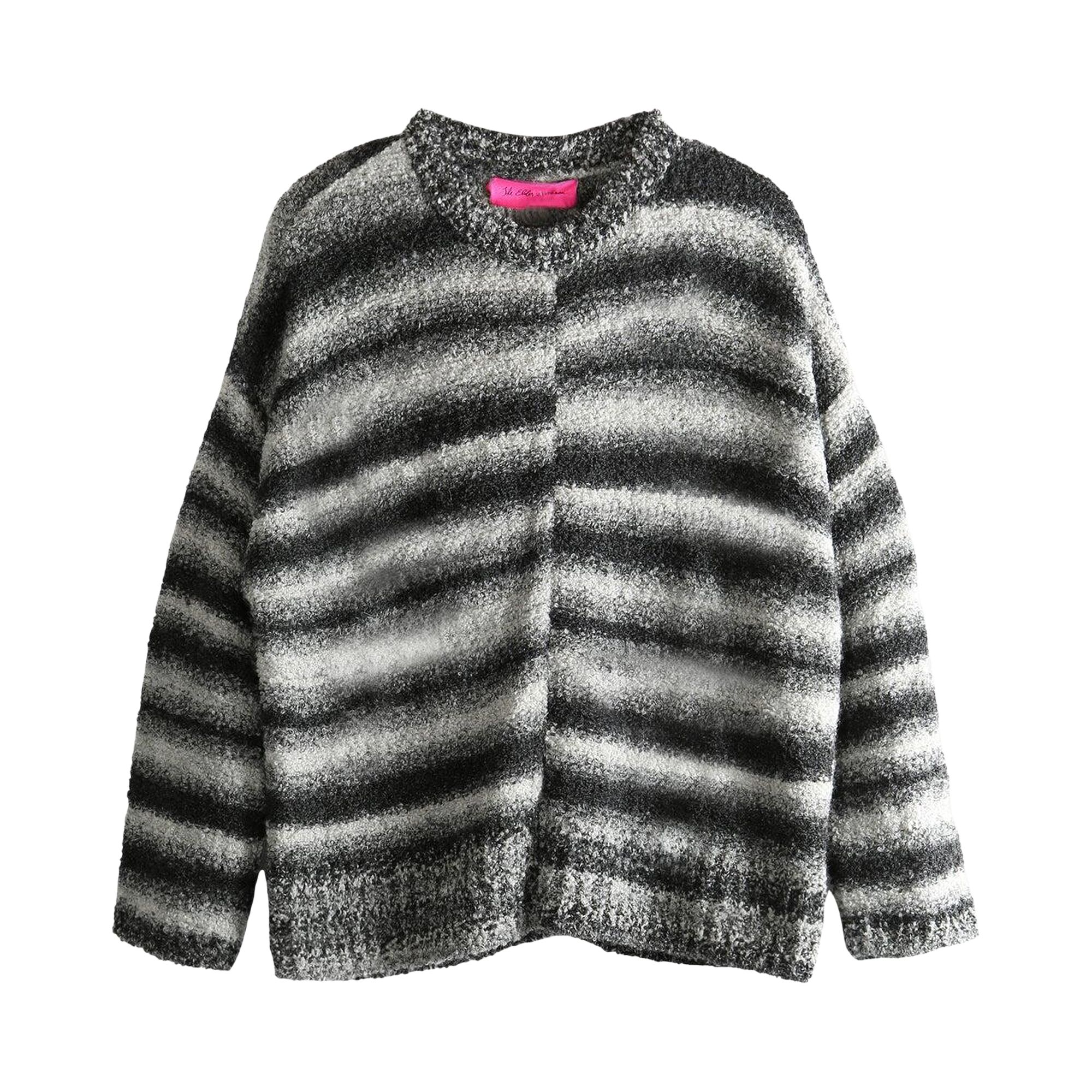 Pre-owned The Elder Statesman Rover Boucle Pullover 'black Gradient' | Men's Size M