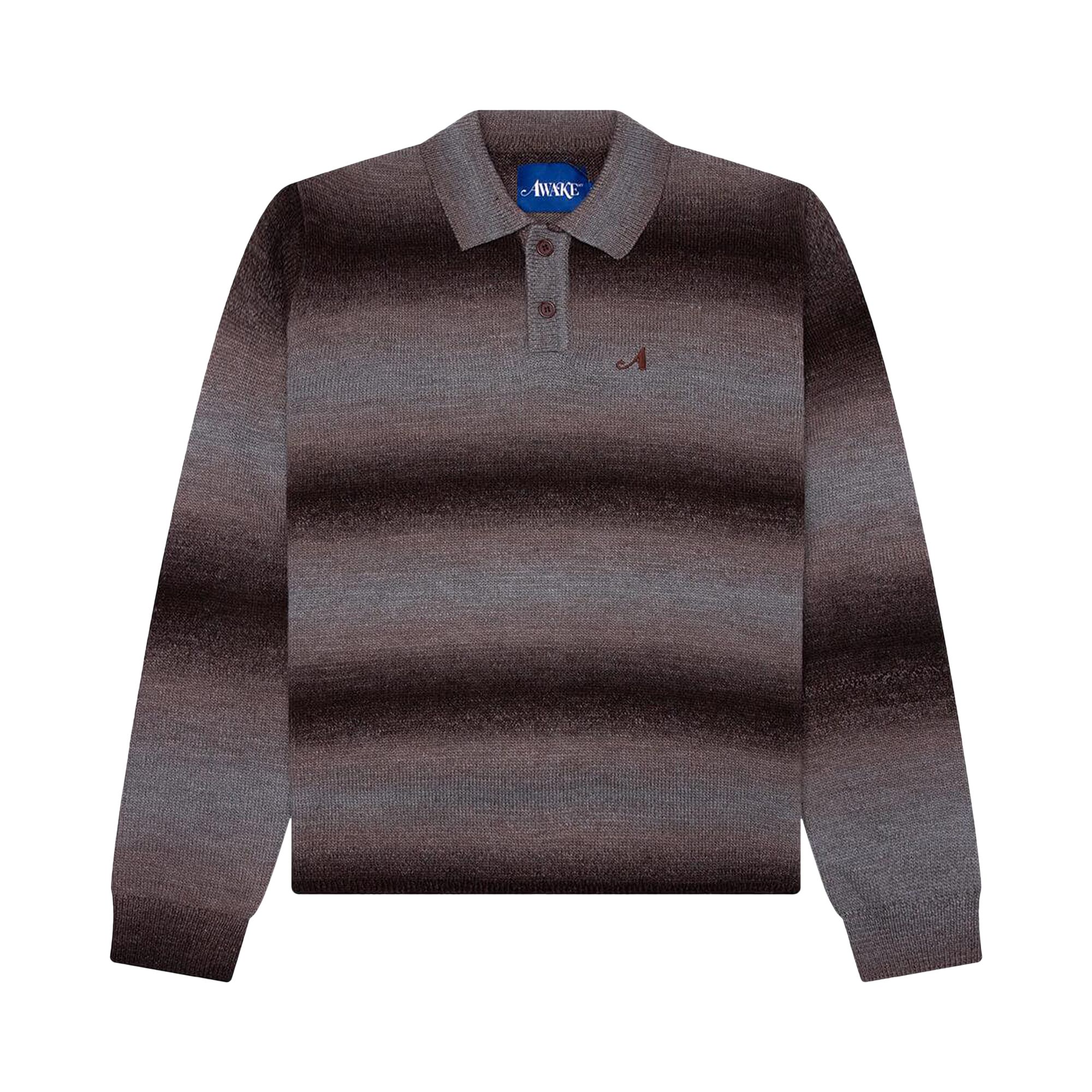 Pre-owned Awake Ny Knit Polo 'brown' | Men's Size L
