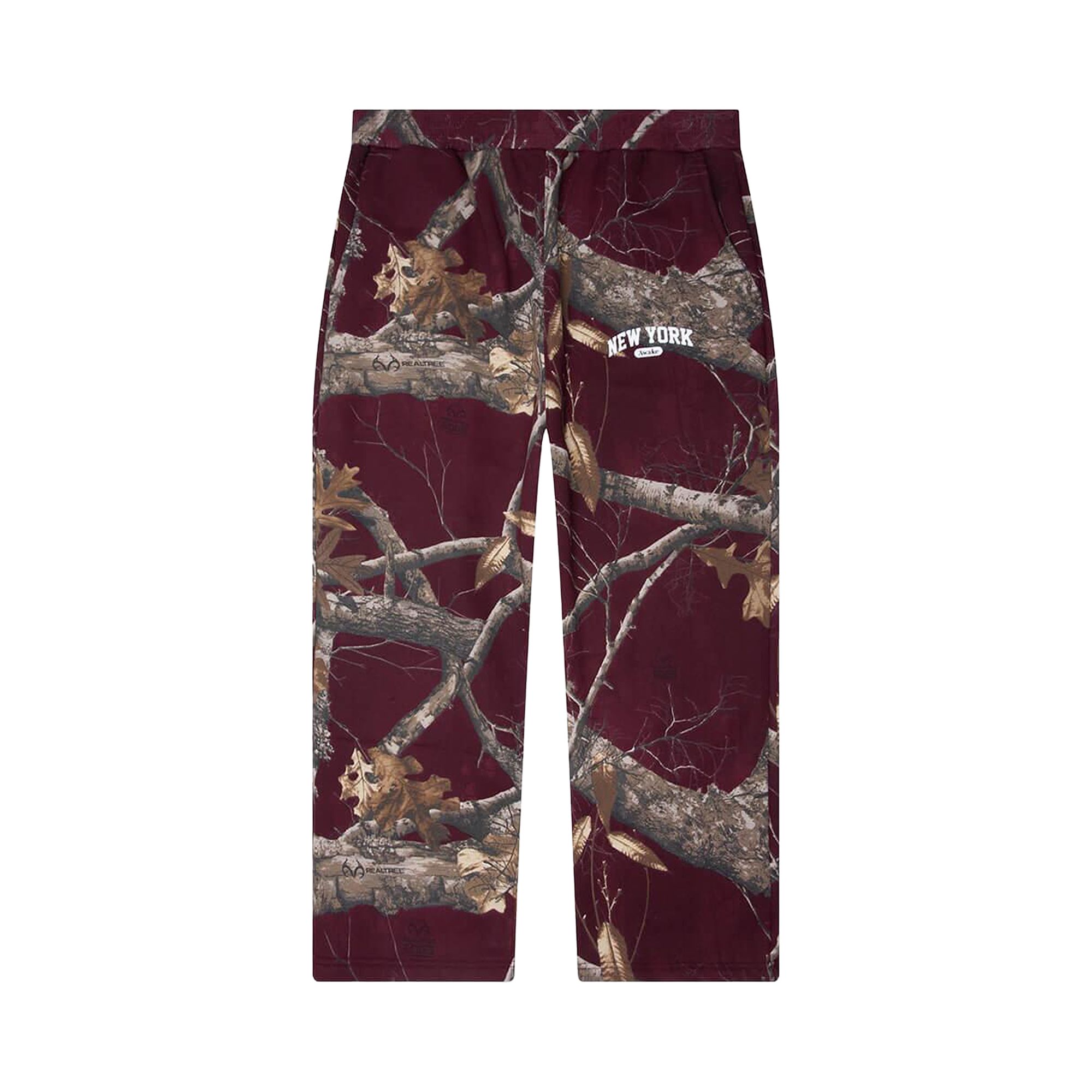 Pre-owned Awake Ny New York Arch Open Hem Sweatpants 'merlot' | Red | Men's Size M