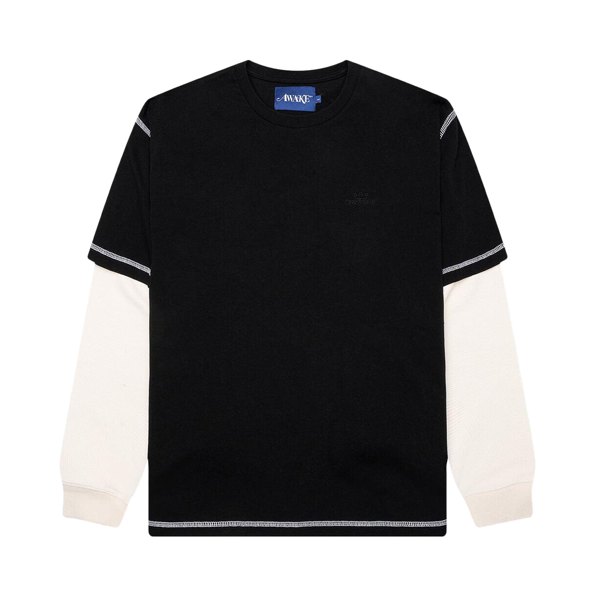 Pre-owned Awake Ny Waffle Long-sleeve Shirt 'black' | Men's Size Xxl