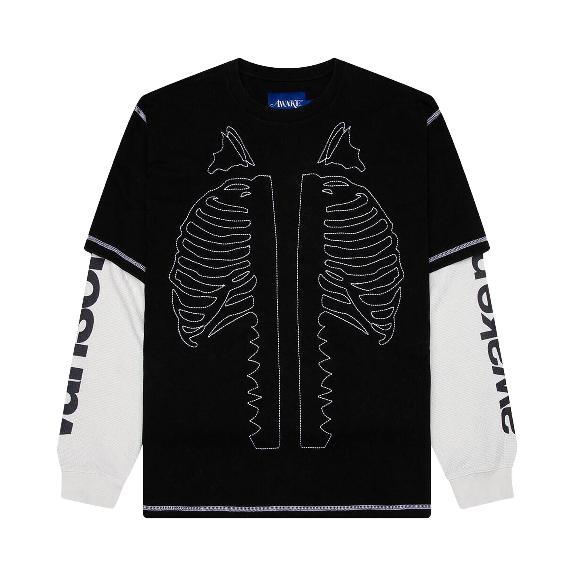 Pre-owned Awake Ny Vanson Bones Waffle T-shirt 'black' | Men's Size S