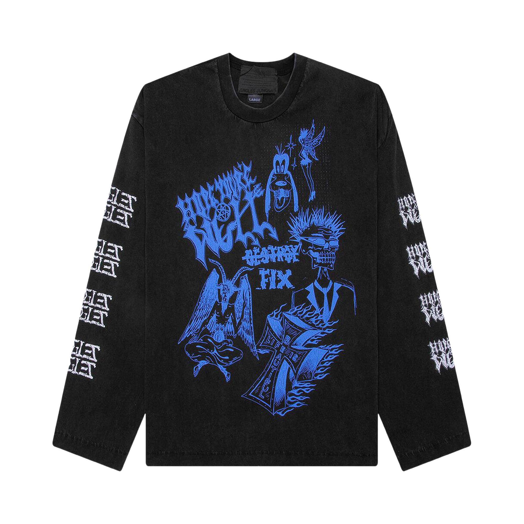 Pre-owned Jungles Hope You're Well Too Long-sleeve Tee 'black' | Men's Size Xxl