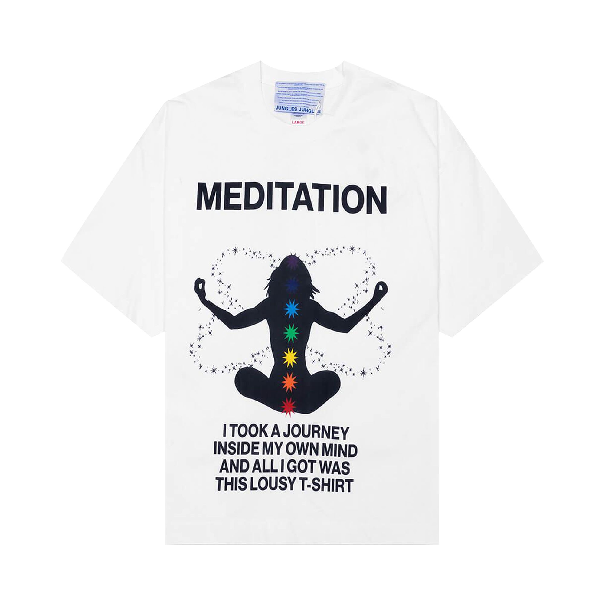 Pre-owned Jungles Meditation Short-sleeve Tee 'white' | Men's Size L