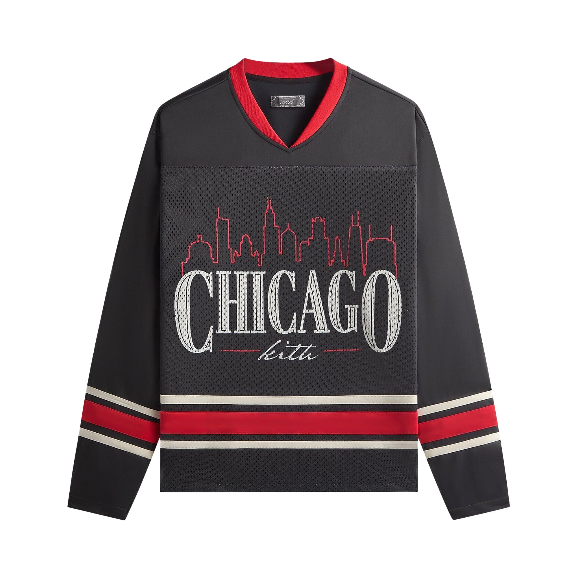 Pre-owned Kith Chicago Long Sleeve Malik Jersey 'black' | Men's Size Xl