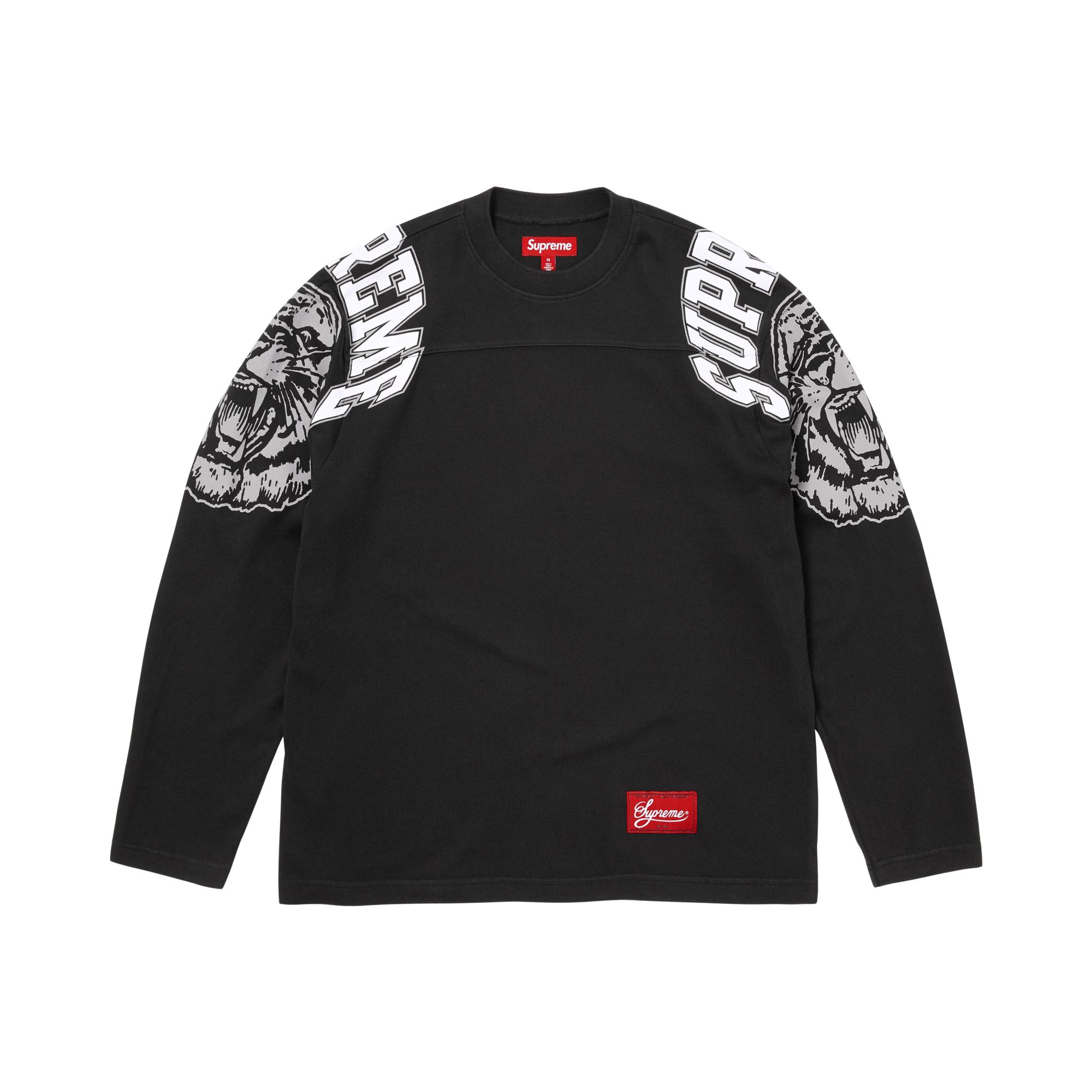 Pre-owned Supreme Mascot Long-sleeve Football Top 'black' | Men's Size Xl
