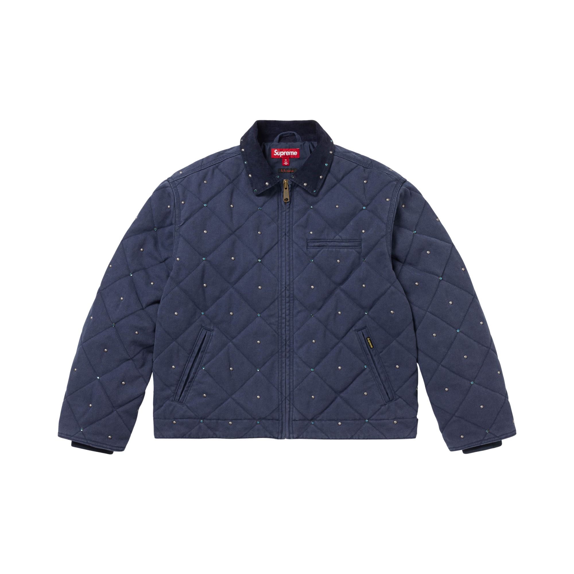 Pre-owned Supreme X B.b. Simon Quilted Work Jacket 'navy' | Blue | Men's Size Xl