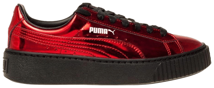 Puma Wmns Basket Platform Metallic Red
