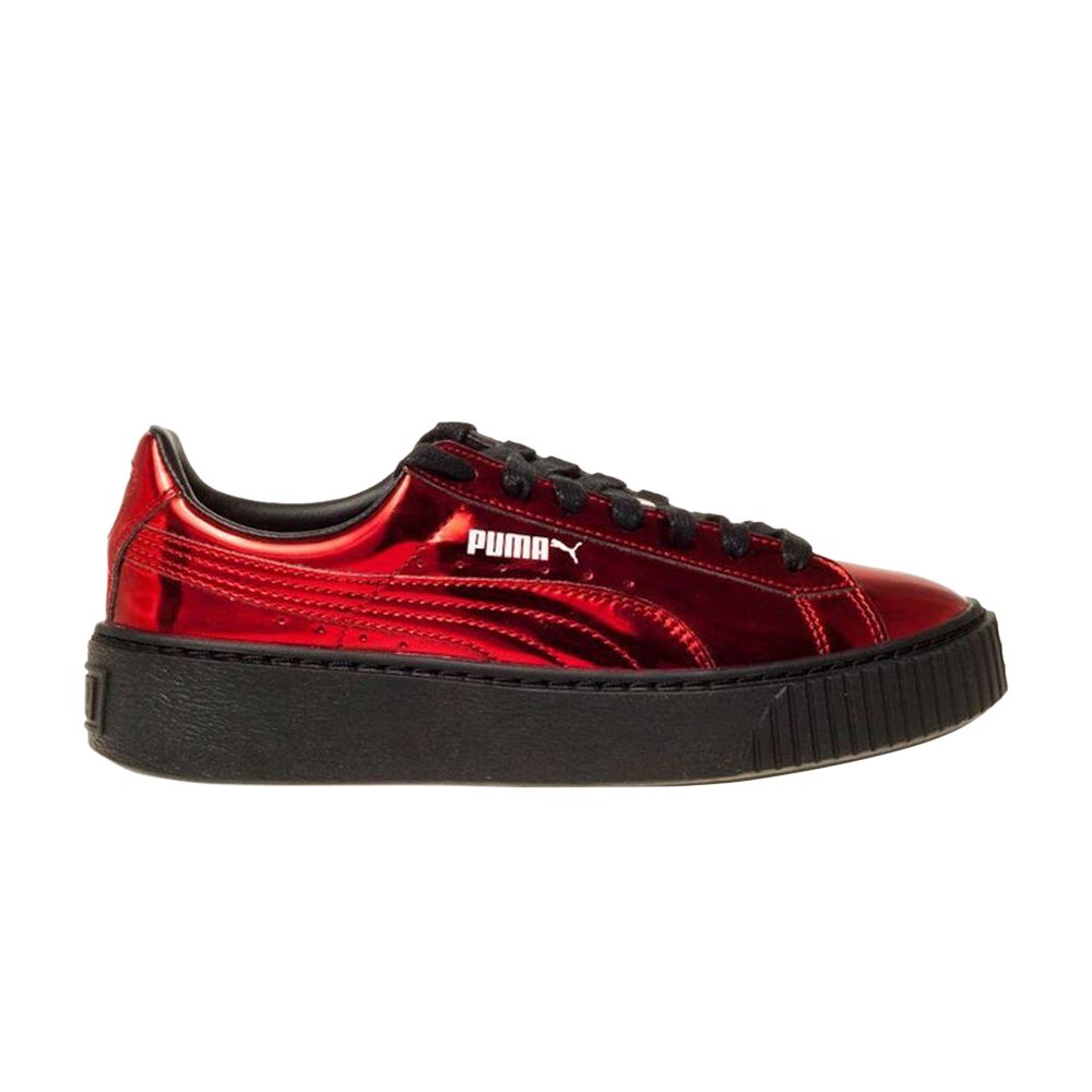 Puma Wmns Basket Platform 'Metallic Red' | Women's Size 7 - 362339-05
