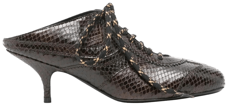 Dries Van Noten Wmns Lace Up Heel Dark Brown