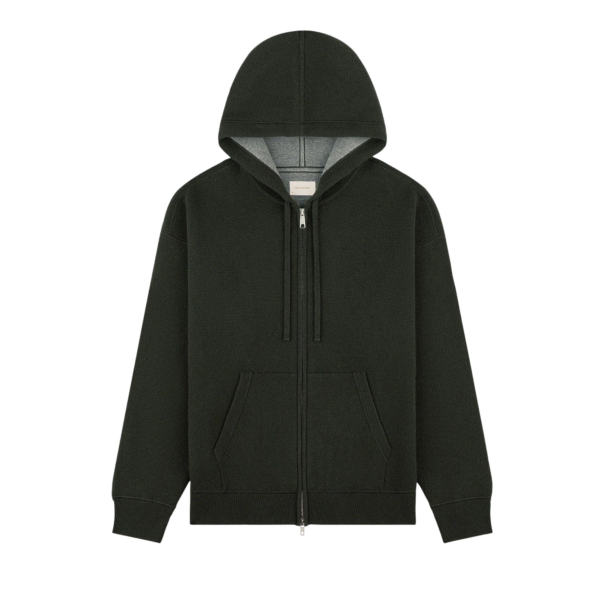 Pre-owned Aimé Leon Dore Full-zip Pavilion Cashmere Hoodie 'rosin' | Green | Men's Size S