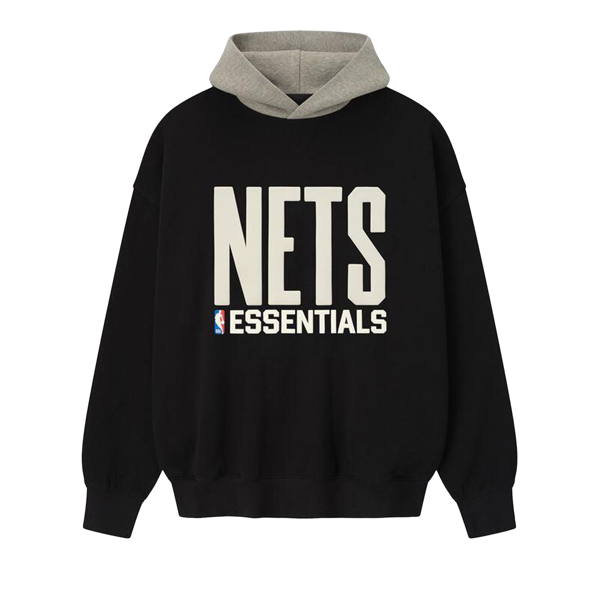 Pre-owned Essentials Fear Of God Nets Sport Hoodie 'black/warm Heather' | Men's Size M