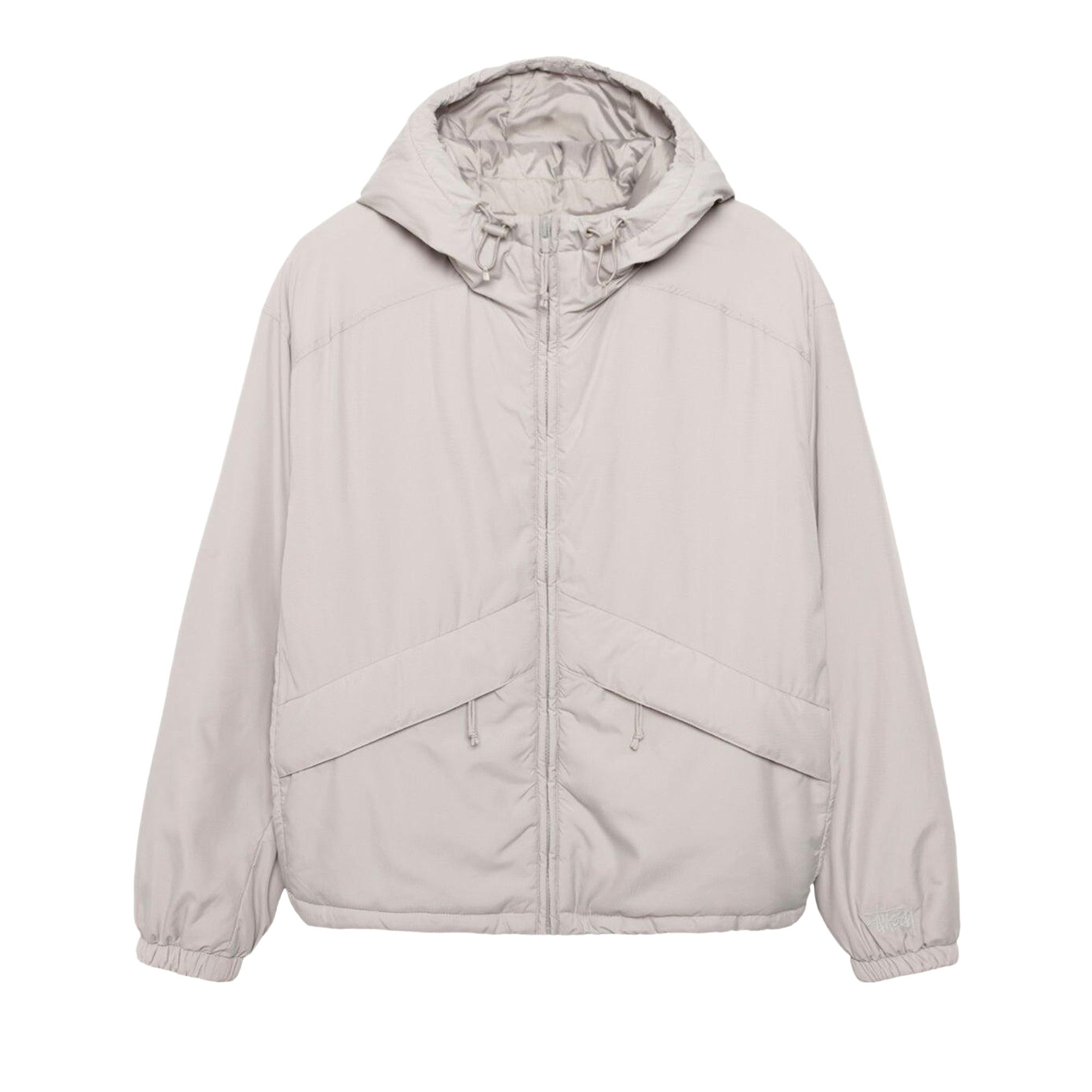 Pre-owned Stussy Insulated Hooded Jacket 'grey' | Men's Size S In Gray