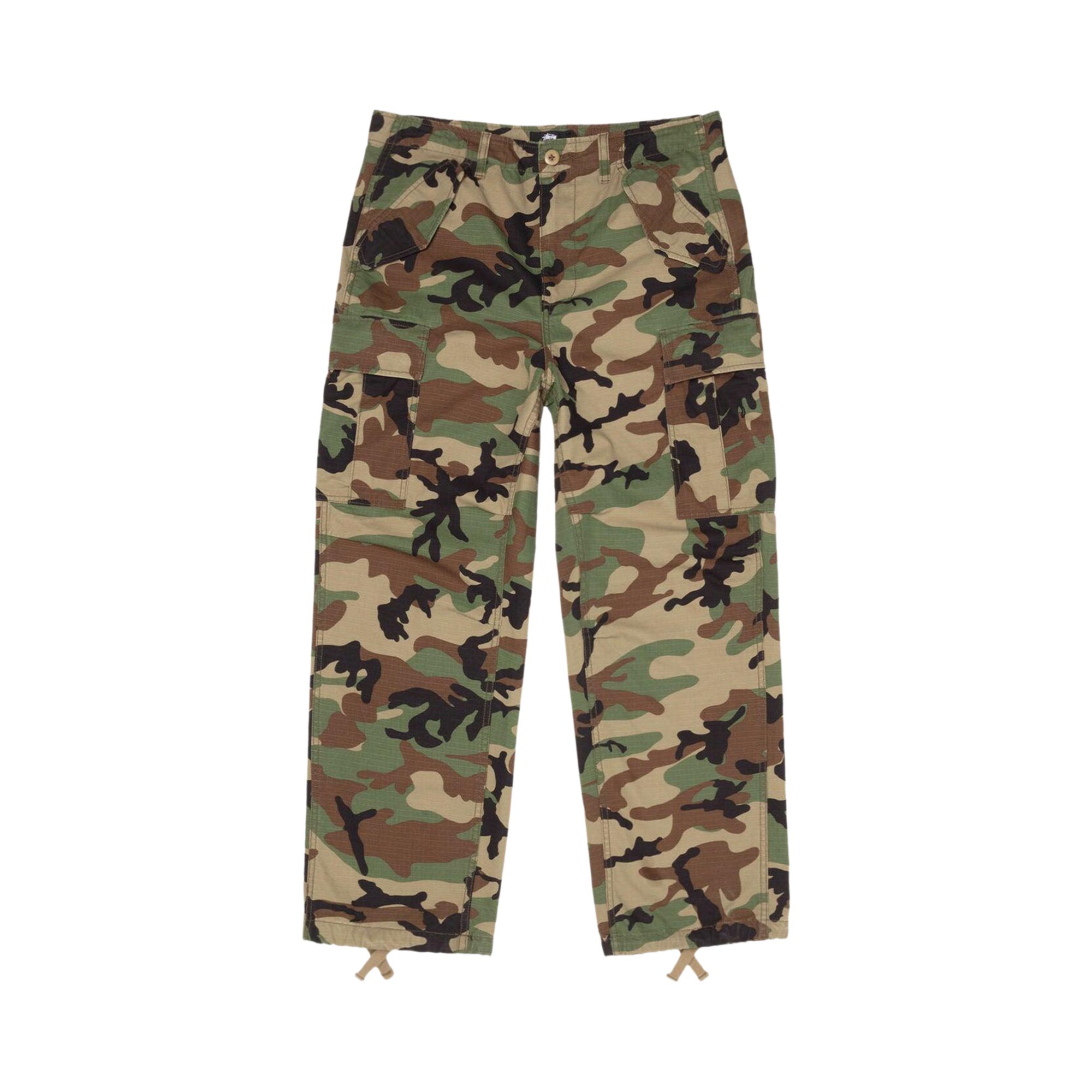 Pre-owned Stussy Cargo Pant 'woodland Camo' | Brown | Men's Size 28