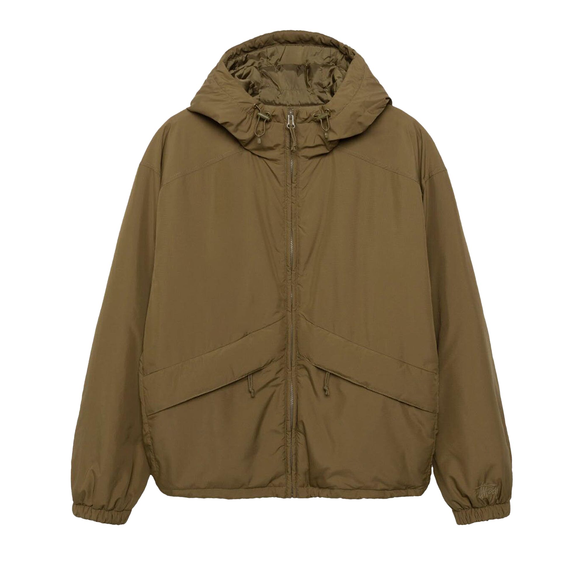 Pre-owned Stussy Insulated Hooded Jacket 'olive' | Green | Men's Size Xl