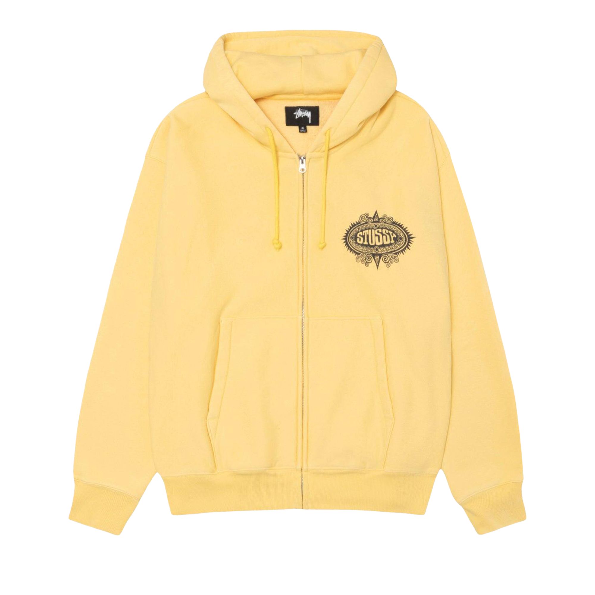 Pre-owned Stussy Mantra Zip Hoodie 'yellow' | Men's Size Xxl