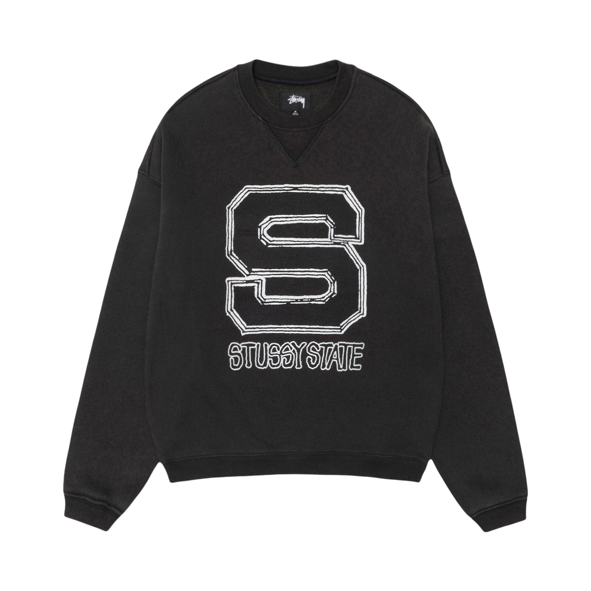 Pre-owned Stussy State Crew 'black' | Men's Size Xxl