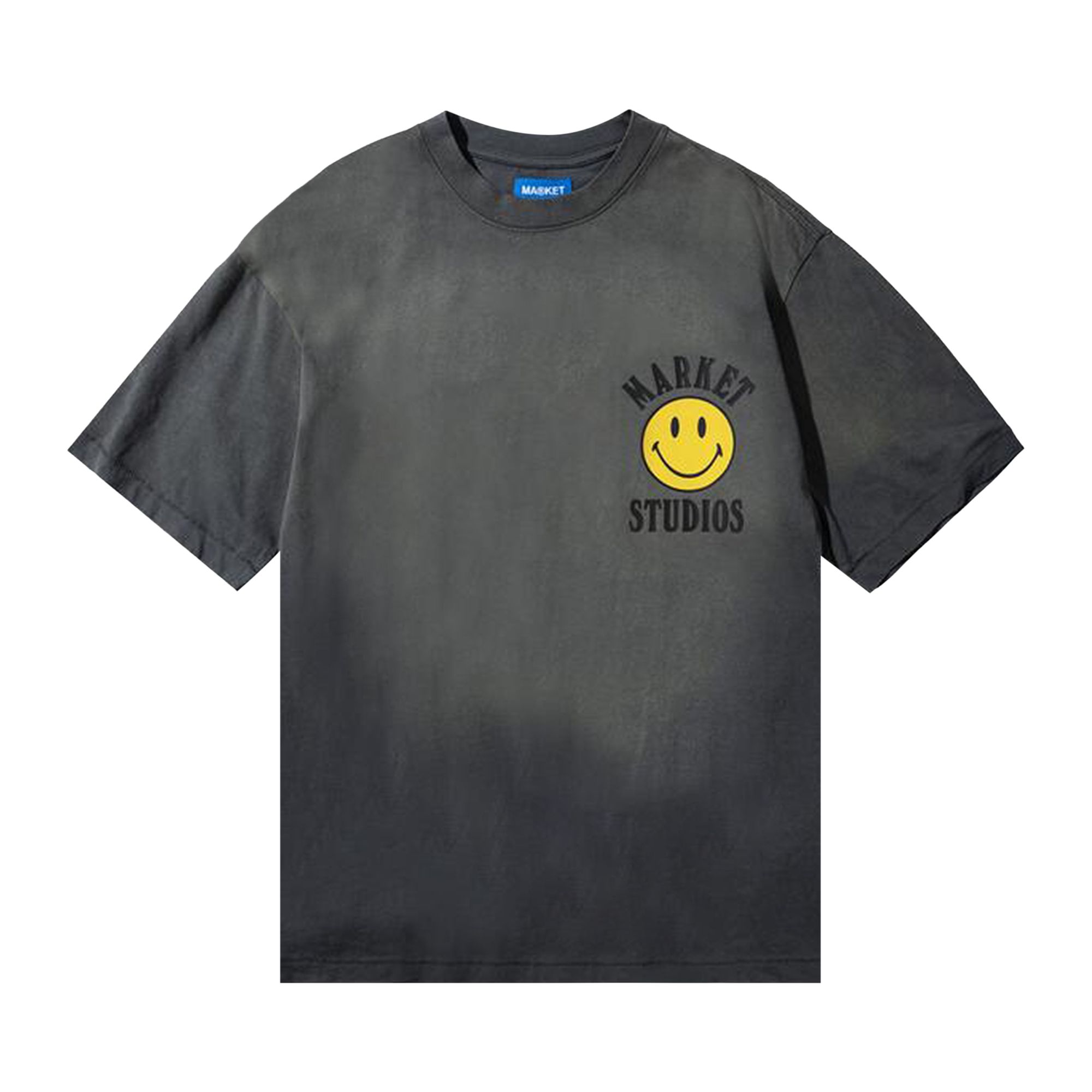 Pre-owned Market Smiley Upside Down Lockup T-shirt 'jet Black' | Men's Size Xl