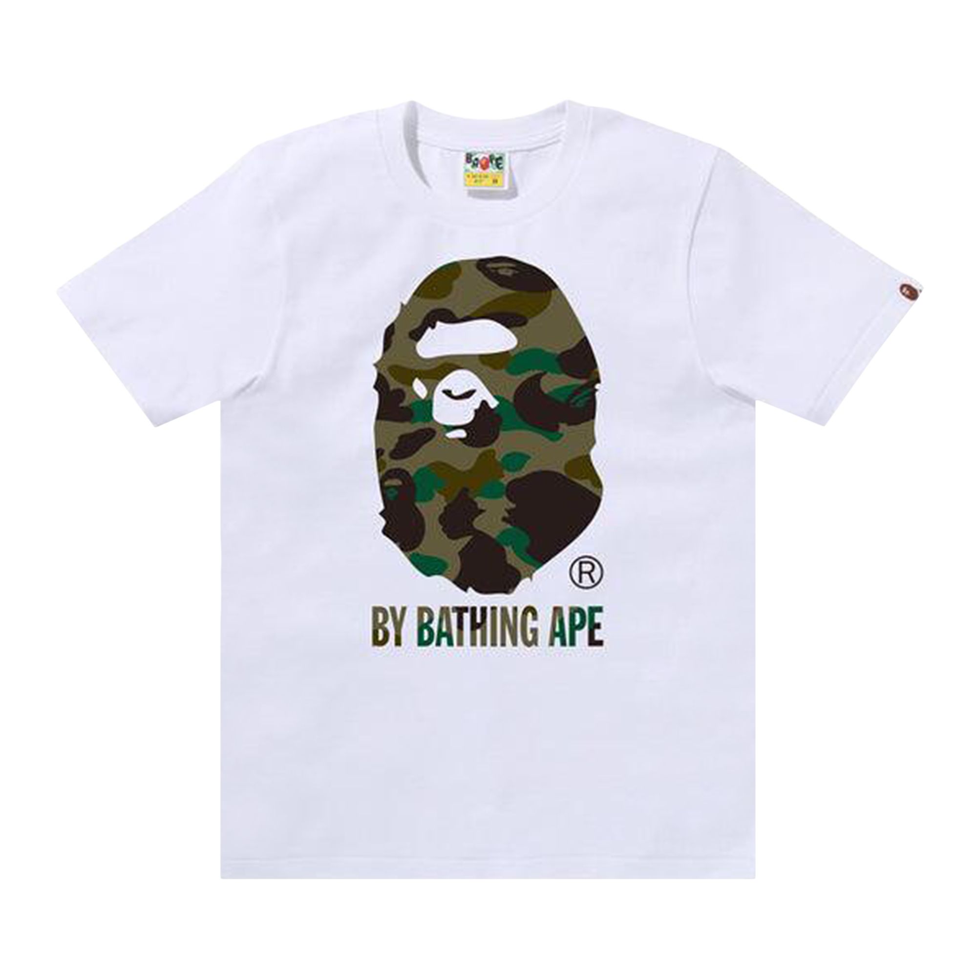 Pre-owned Bape 1st Camo By Bathing Ape Tee 'white/green' | Men's Size Xxl