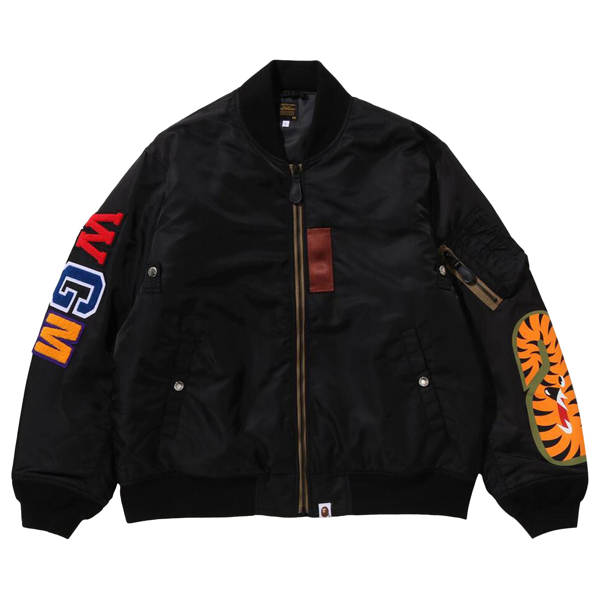 Pre-owned Bape Shark Ma-1 Jacket 'black' | Men's Size M