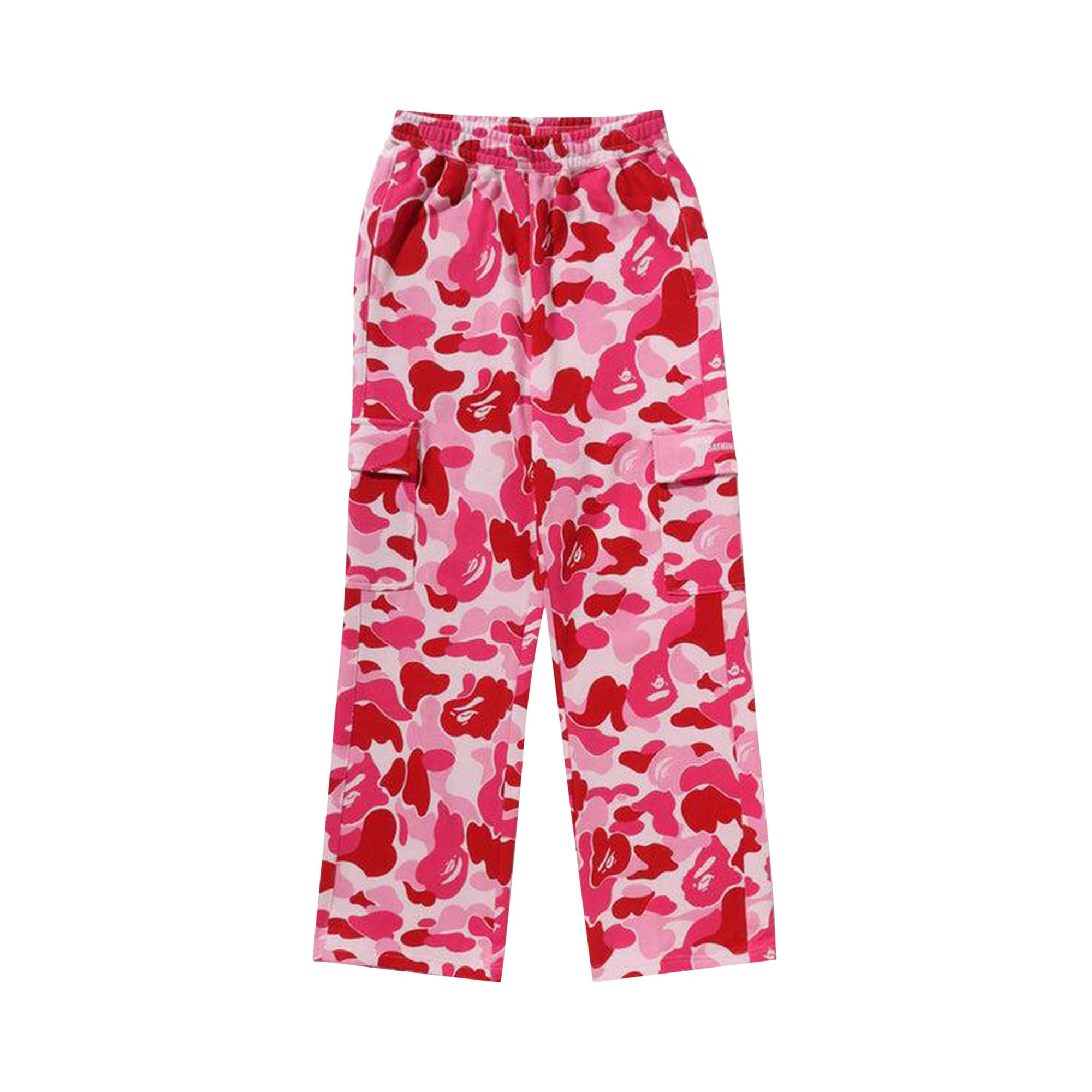 Pre-owned Bape Abc Camo A Bathing Ape Logo Straight Sweatpants 'pink' | Women's Size S
