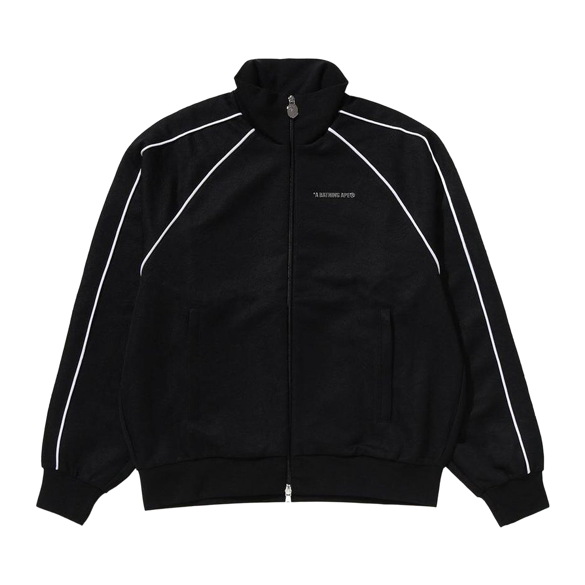 Pre-owned Bape Line Camo Jacquard Metal Logo Relaxed Fit Track Jacket 'black' | Men's Size M
