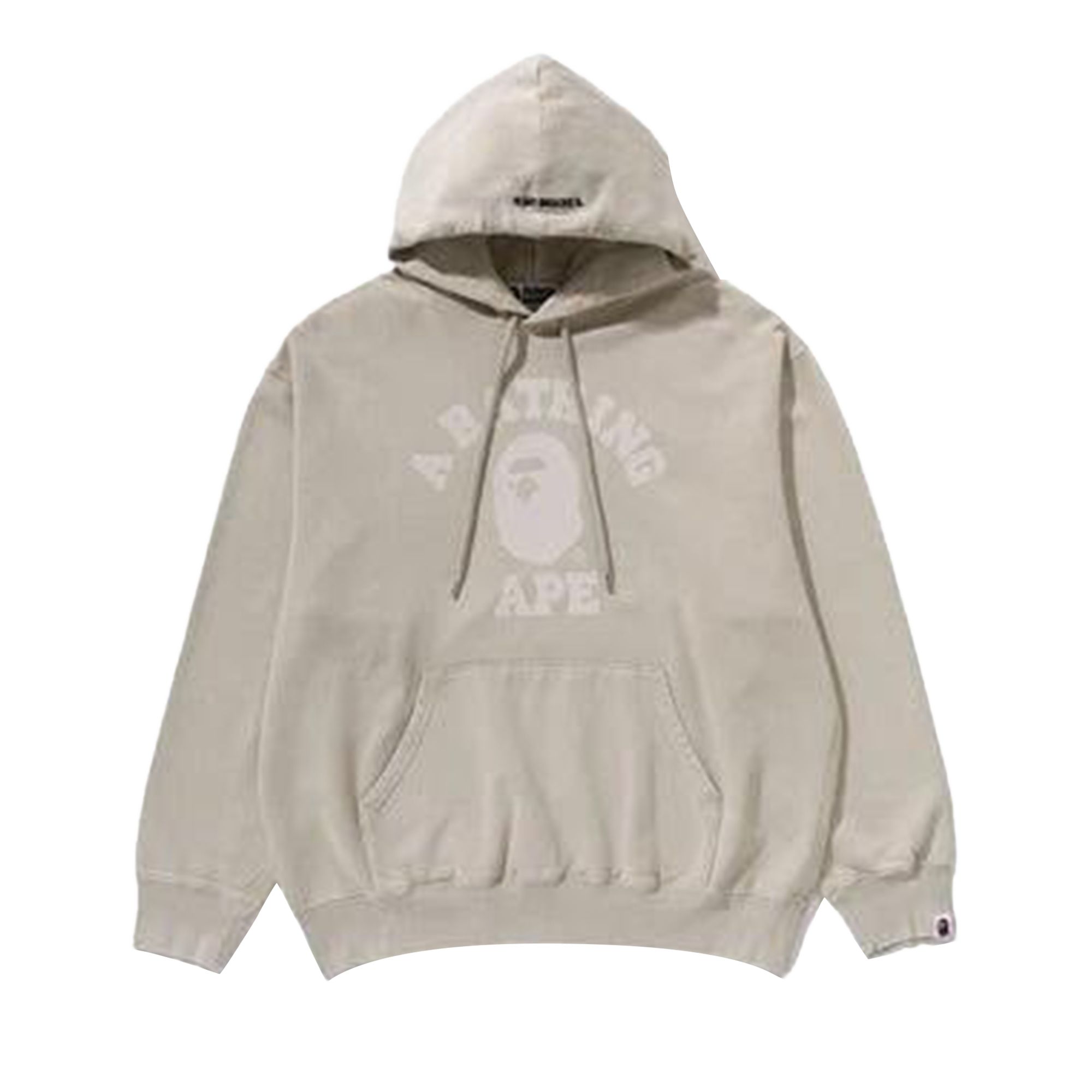 Pre-owned Bape Garment Dye College Pullover Hoodie 'beige' | Tan | Men's Size S In Brown
