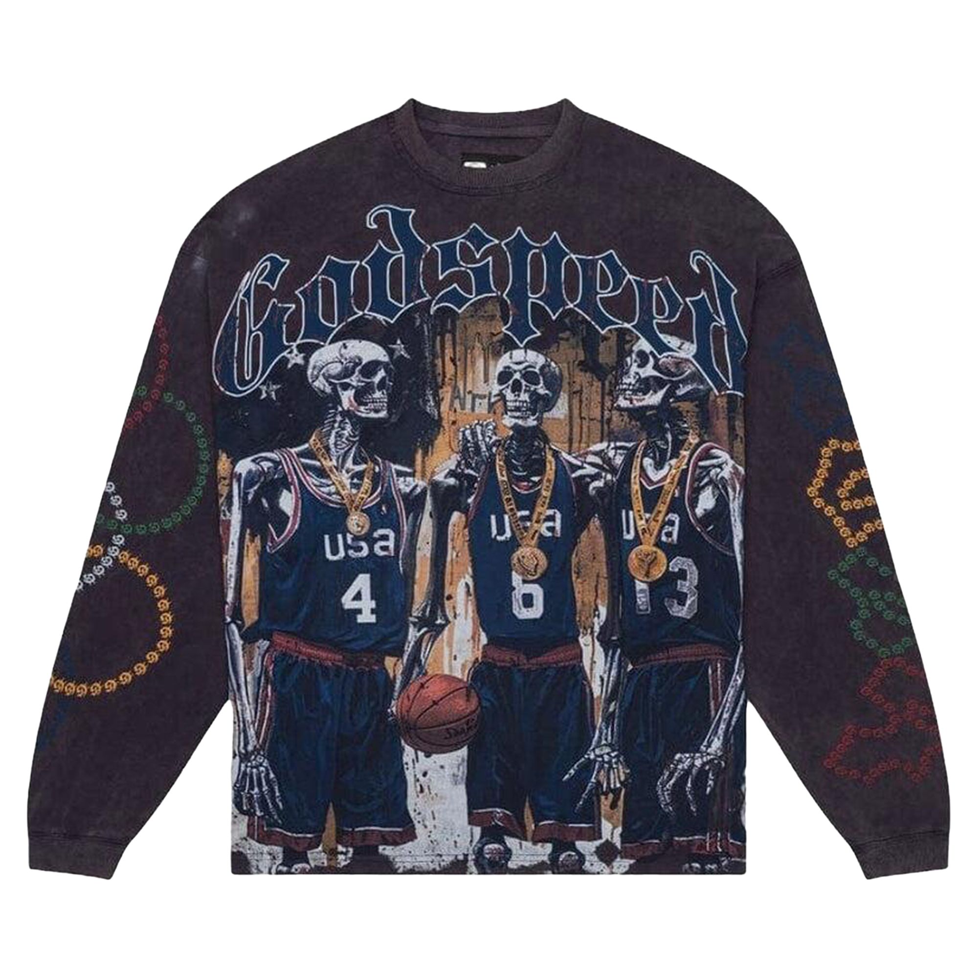 Pre-owned Godspeed Dreamteam '24 Long-sleeve T-shirt 'vintage Navy' | Blue | Men's Size M