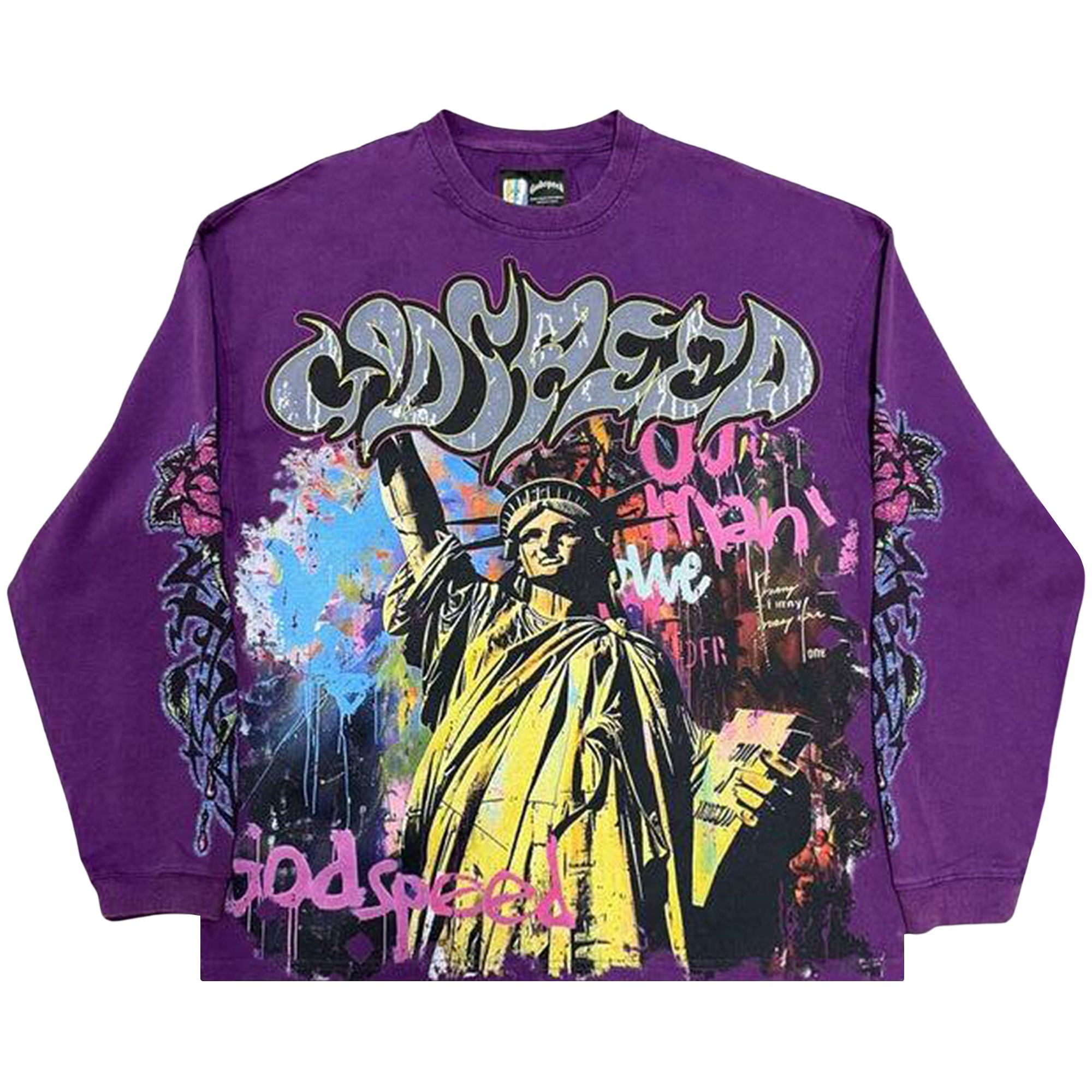 Pre-owned Godspeed Vandal Long-sleeve T-shirt 'grape' | Purple | Men's Size M