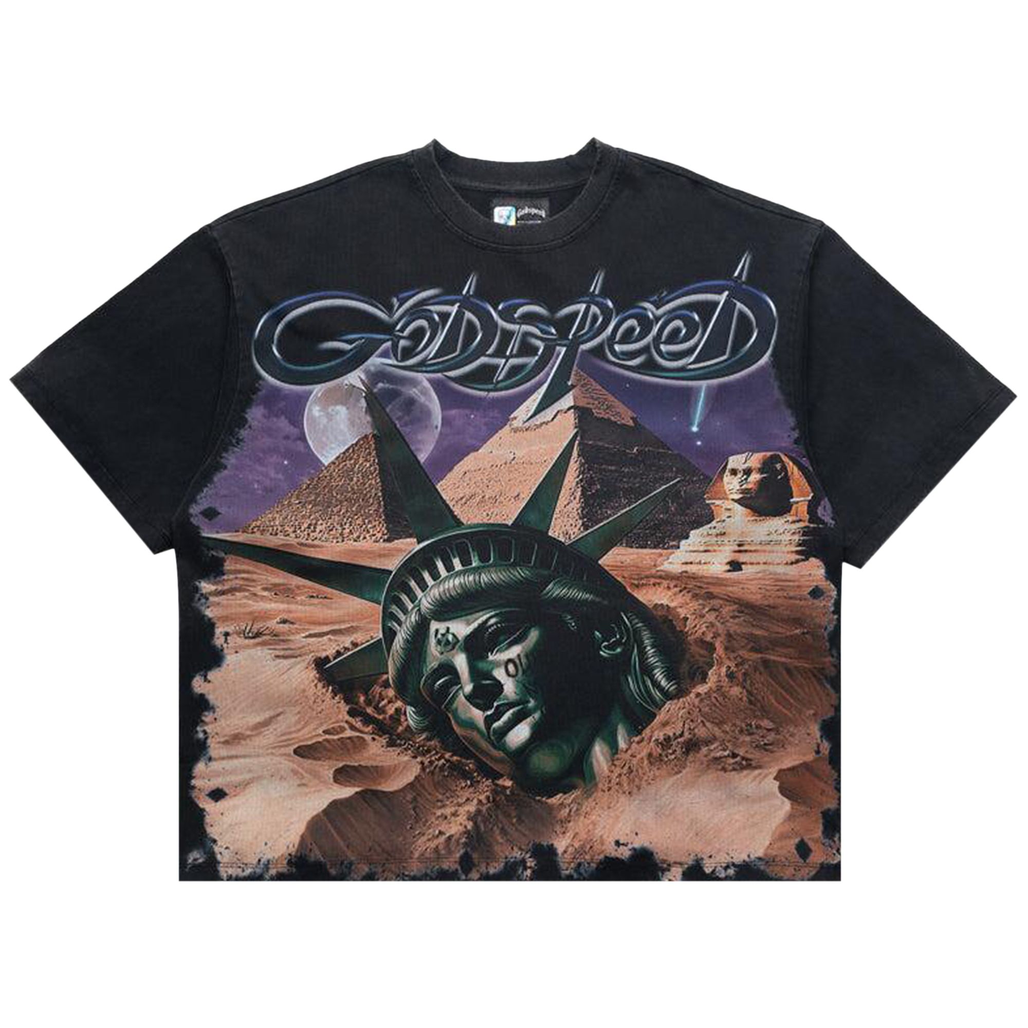 Pre-owned Godspeed Mother Cairo T-shirt 'black Wash' | Men's Size Xl