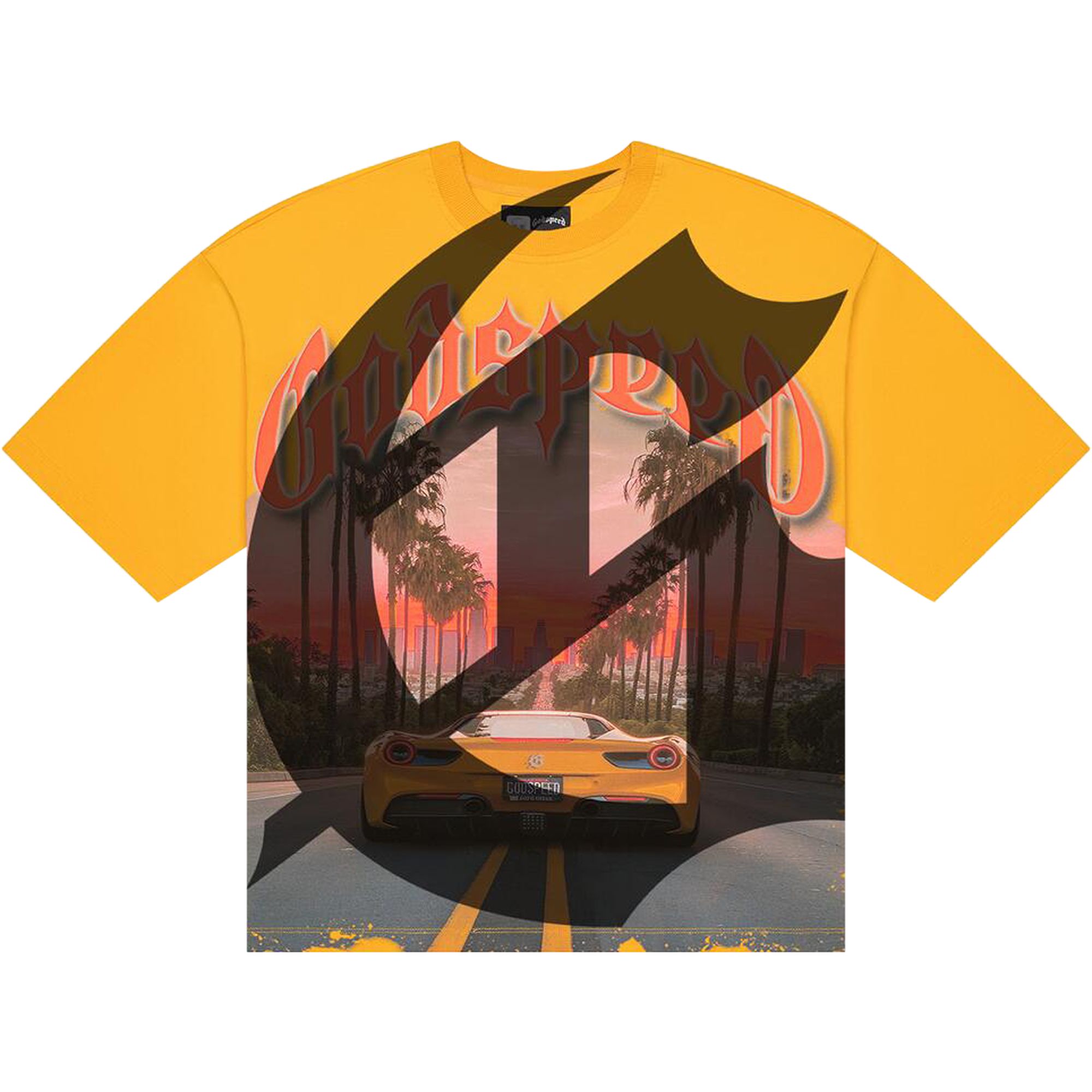 Pre-owned Godspeed Sunset Blvd T-shirt 'yellow' | Men's Size Xs