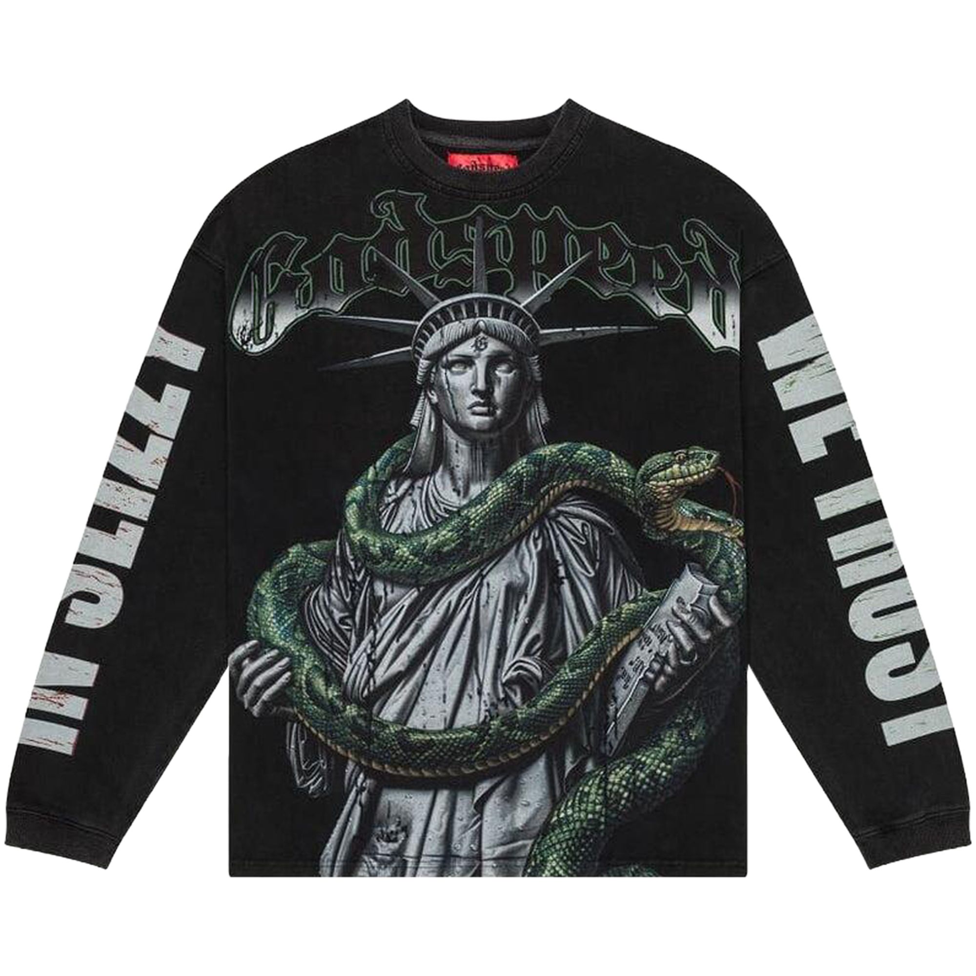 Pre-owned Godspeed Top 5 Slizzy Long-sleeve T-shirt 'black Wash' | Men's Size Xl