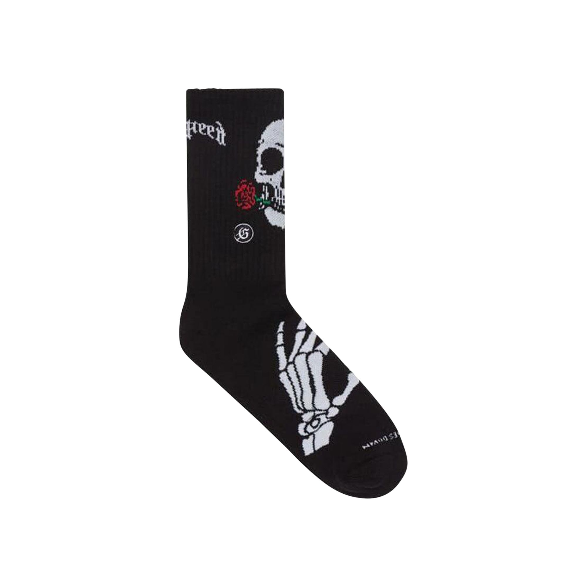 Pre-owned Godspeed Skull & Roses Sock 'black' | Men's Size Onesize
