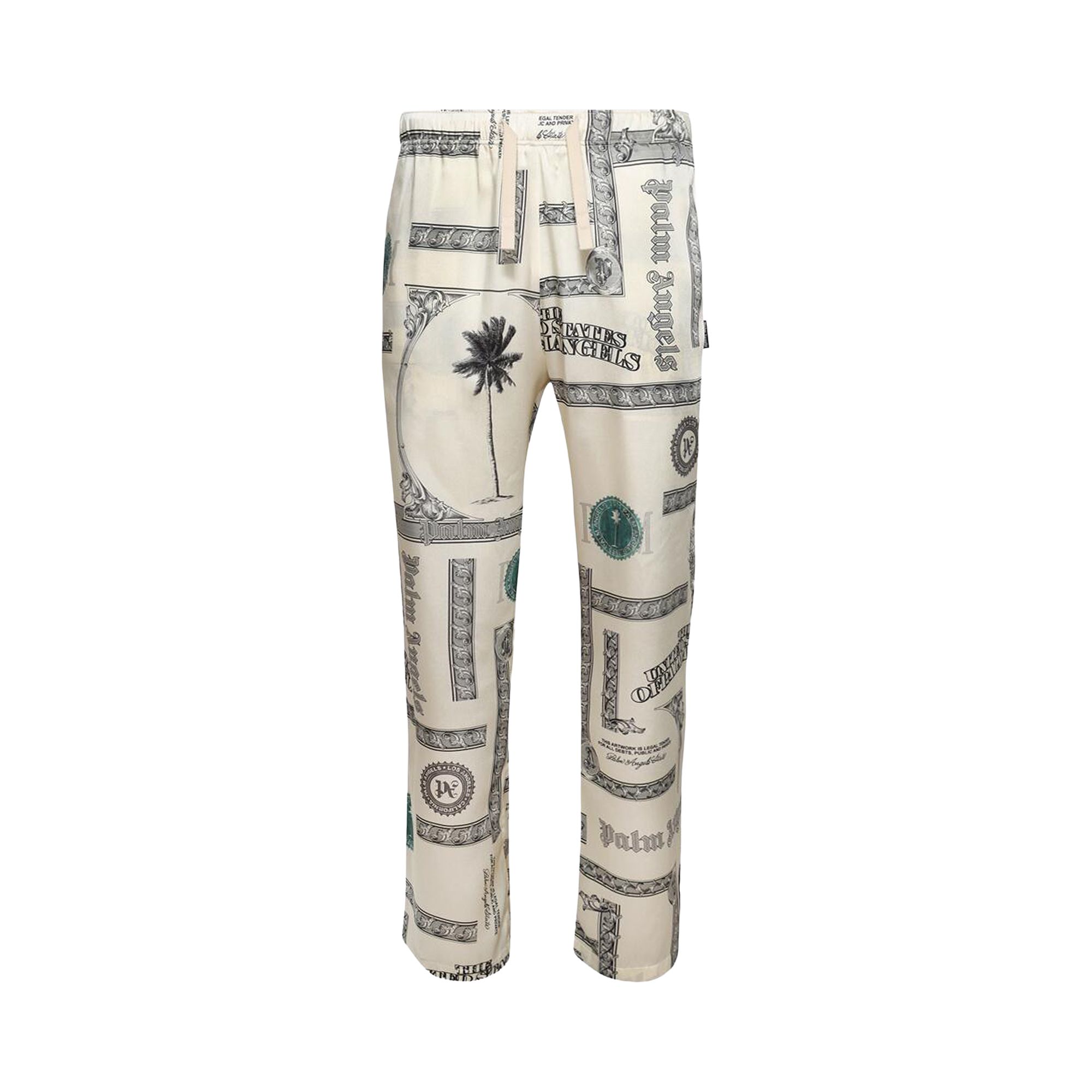 Pre-owned Palm Angels Dollar Cozy Pants 'ivory/black' | White | Men's Size 50