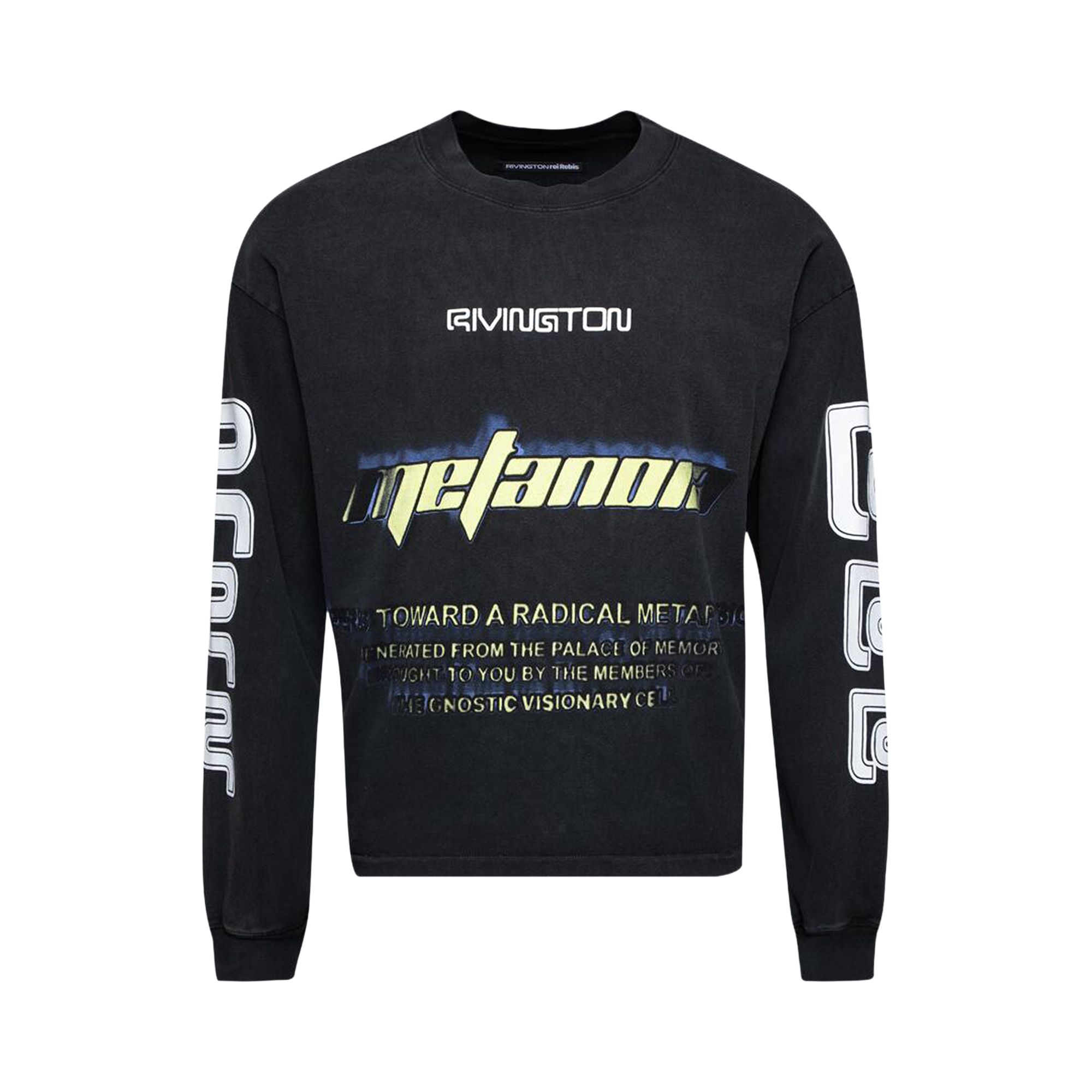 Pre-owned Rivington Roi Rebis Radical Paper Garden Long-sleeve Tee 'faded Black' | Men's Size S