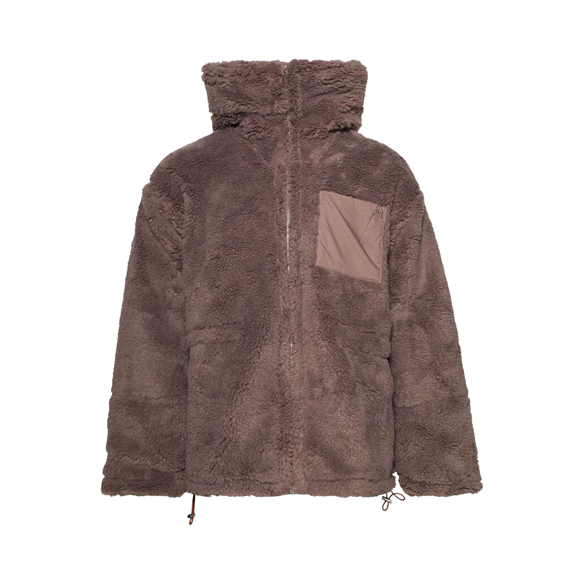 Pre-owned Bluemarble Faux Shearling Anorak 'dusty Grape' | Brown | Men's Size L