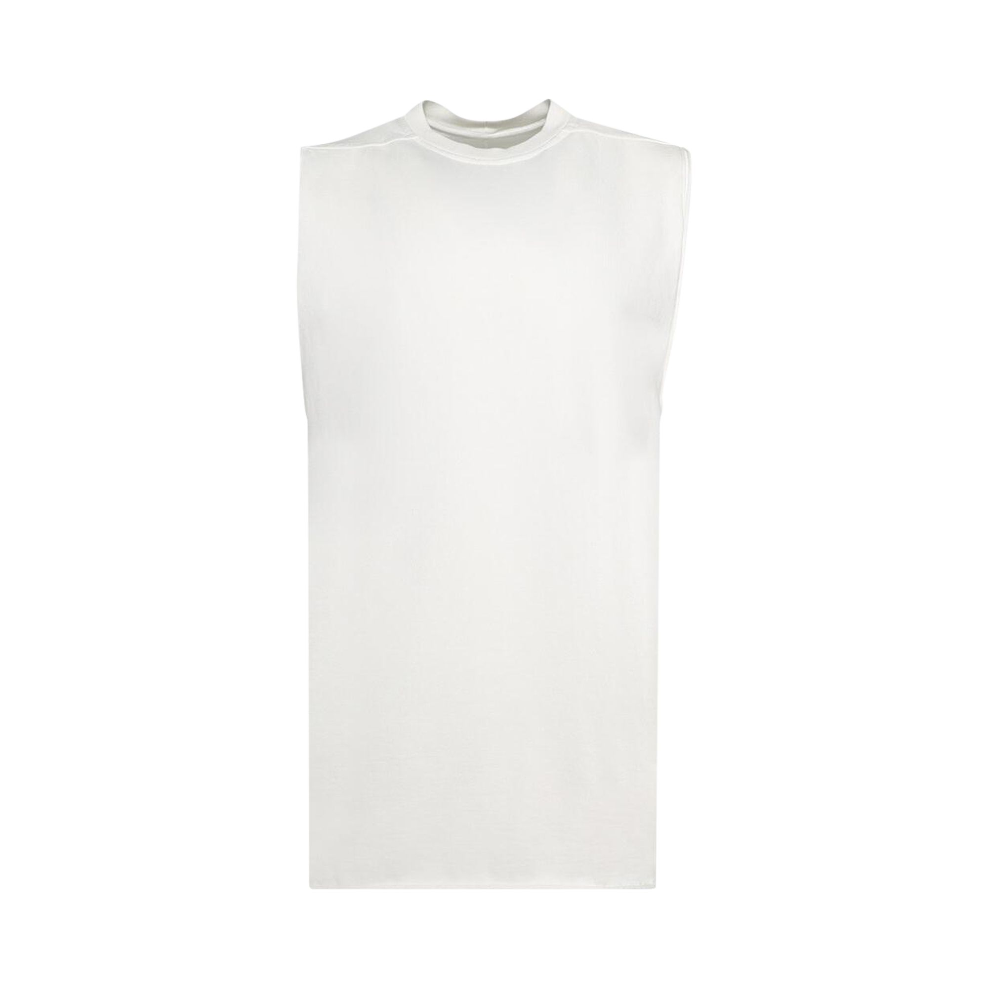 Pre-owned Rick Owens Jumbo Knit Sleeveless Tee 'milk' | White | Men's Size Xl