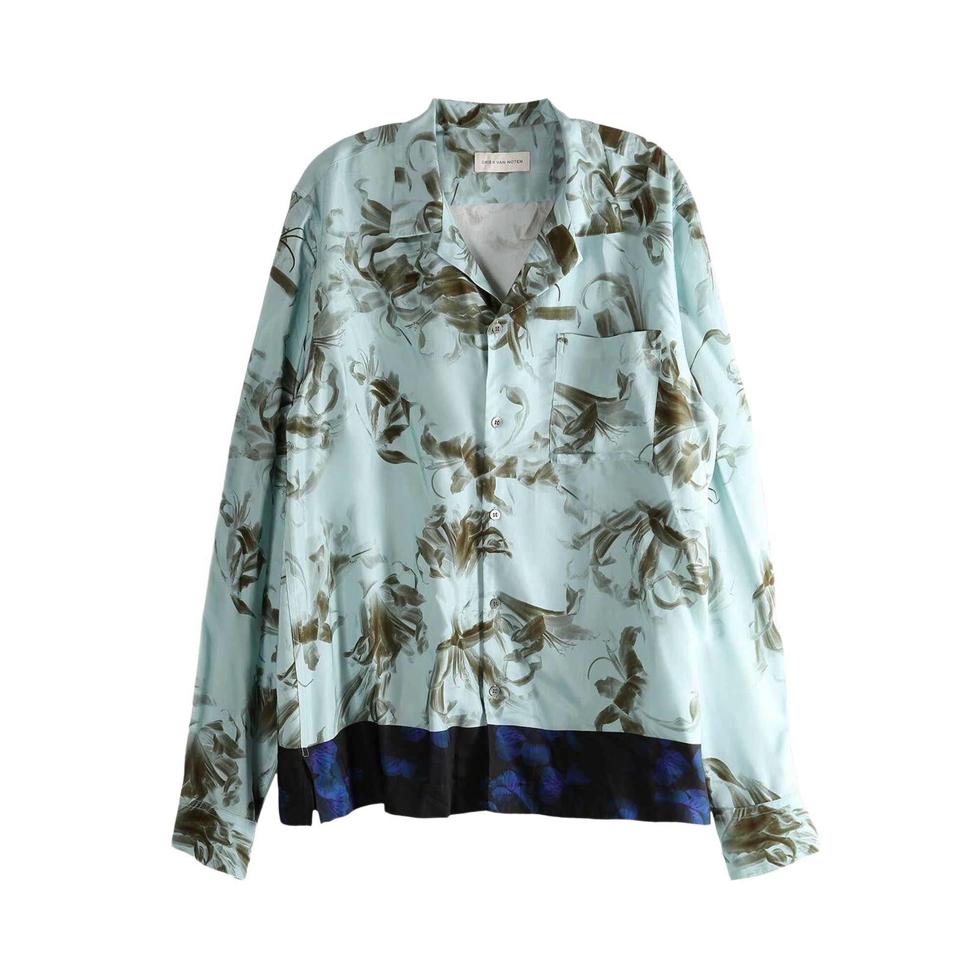 Pre-owned Dries Van Noten Carlty Shirt 'mint' | Green | Men's Size 50