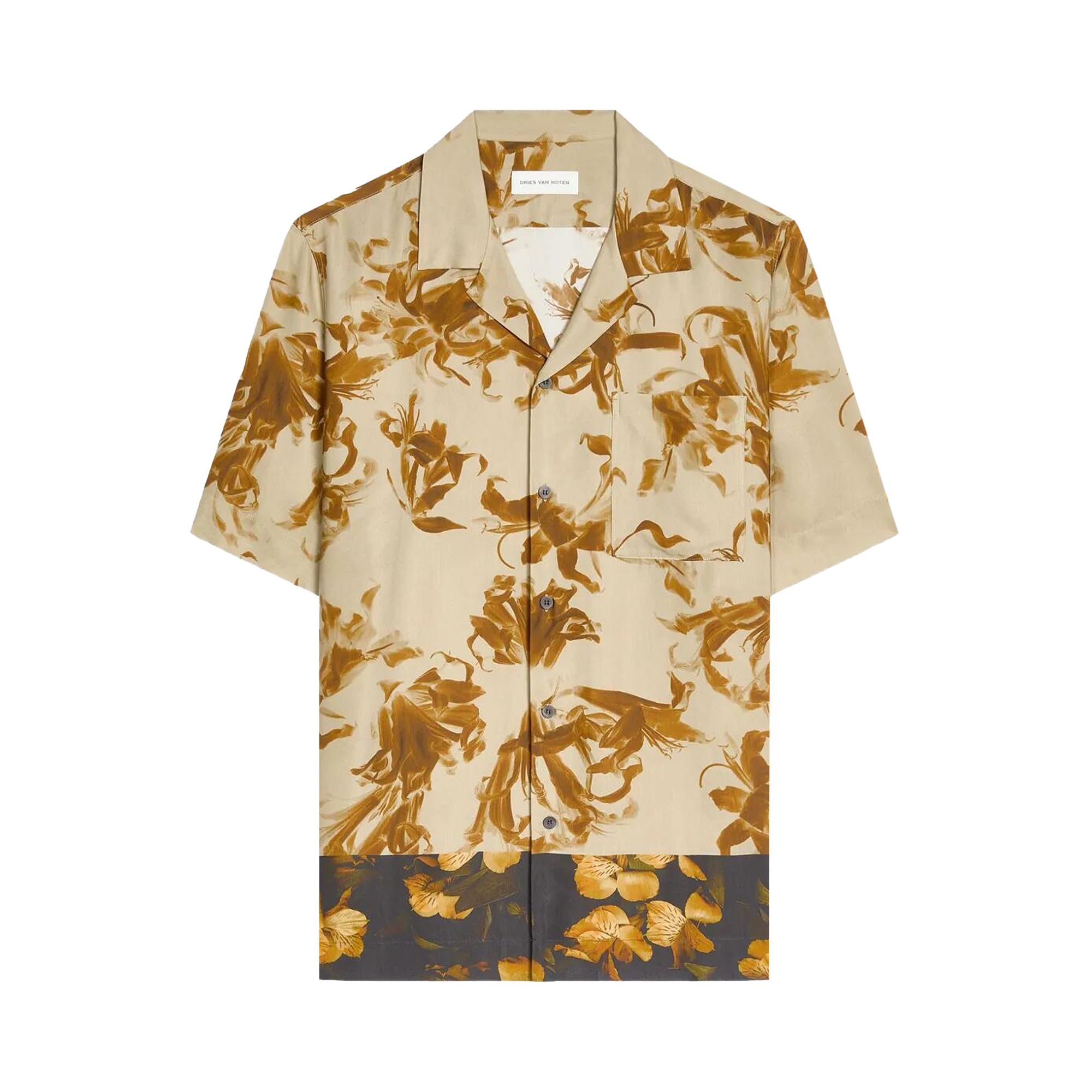 Pre-owned Dries Van Noten Carltone Shirt 'beige' | Tan | Men's Size 48 In Brown