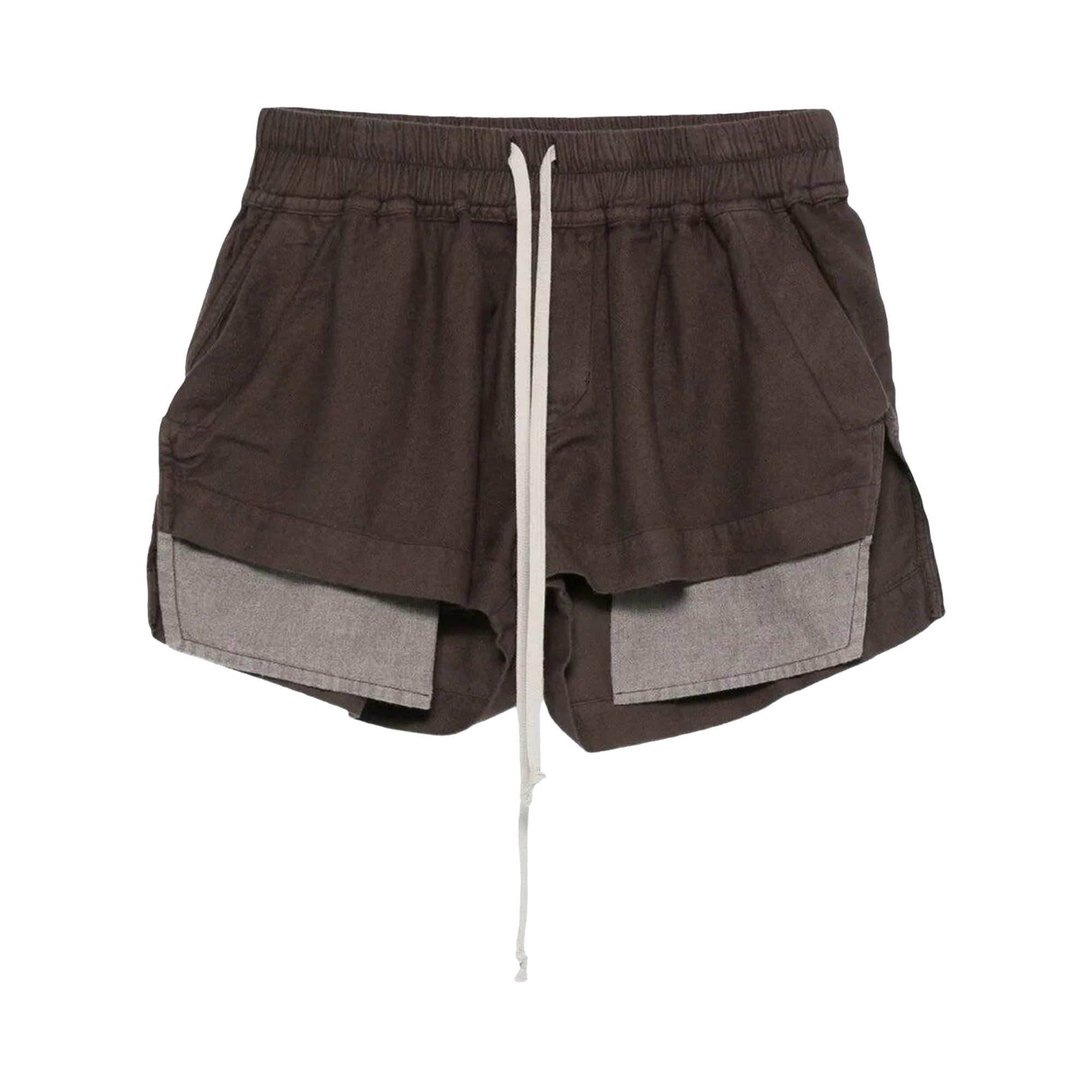 Pre-owned Rick Owens Drkshdw Light Flannel Fog Boxers 'dark Dust' | Brown | Women's Size S