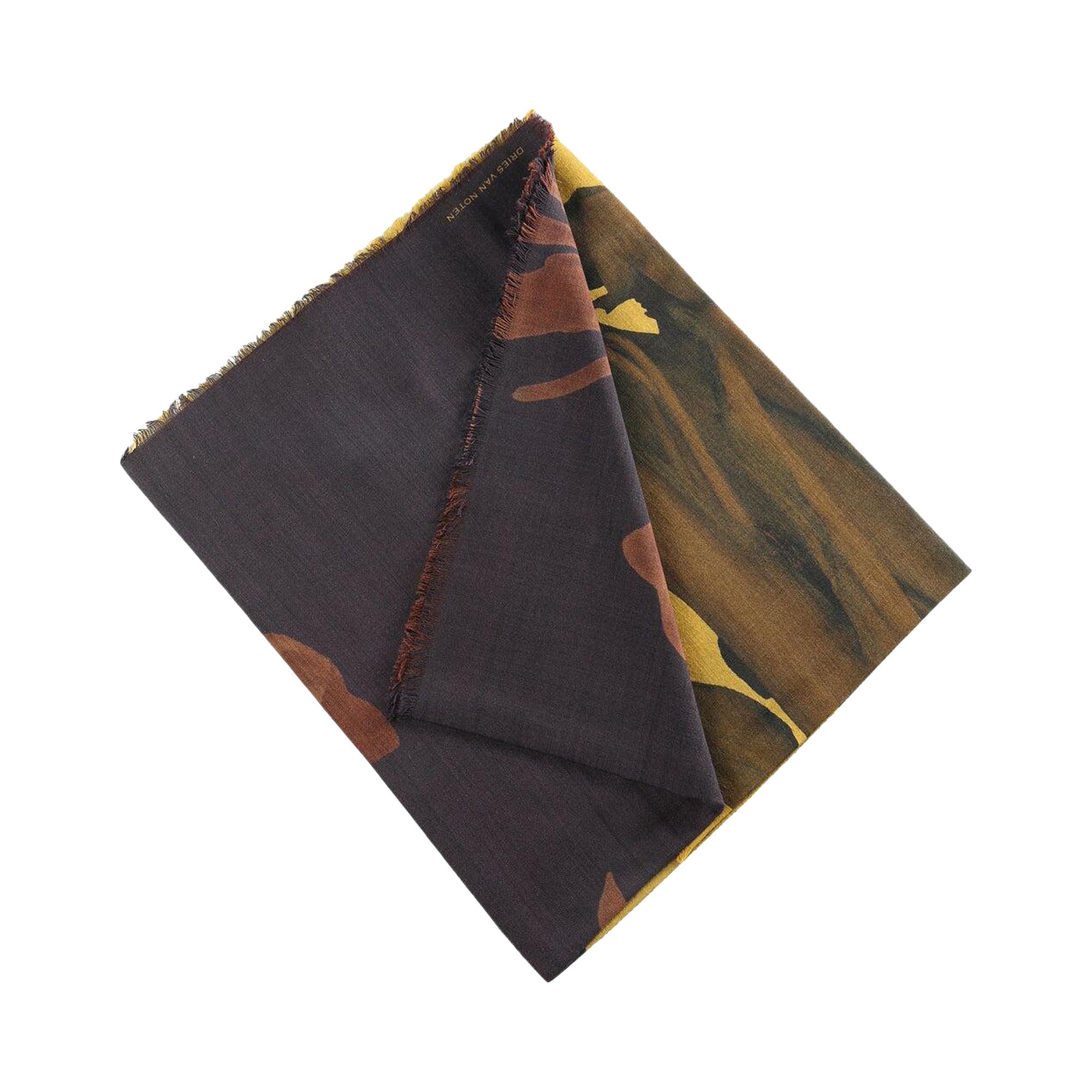 Pre-owned Dries Van Noten Floom Scarf 'ocra' | Tan | Men's Size Onesize In Brown