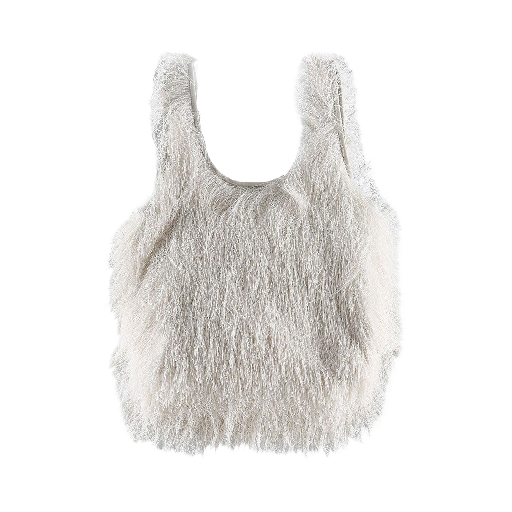 Pre-owned Dries Van Noten Fuzzy Tote Bag 'ivory' | White | Women's Size Onesize