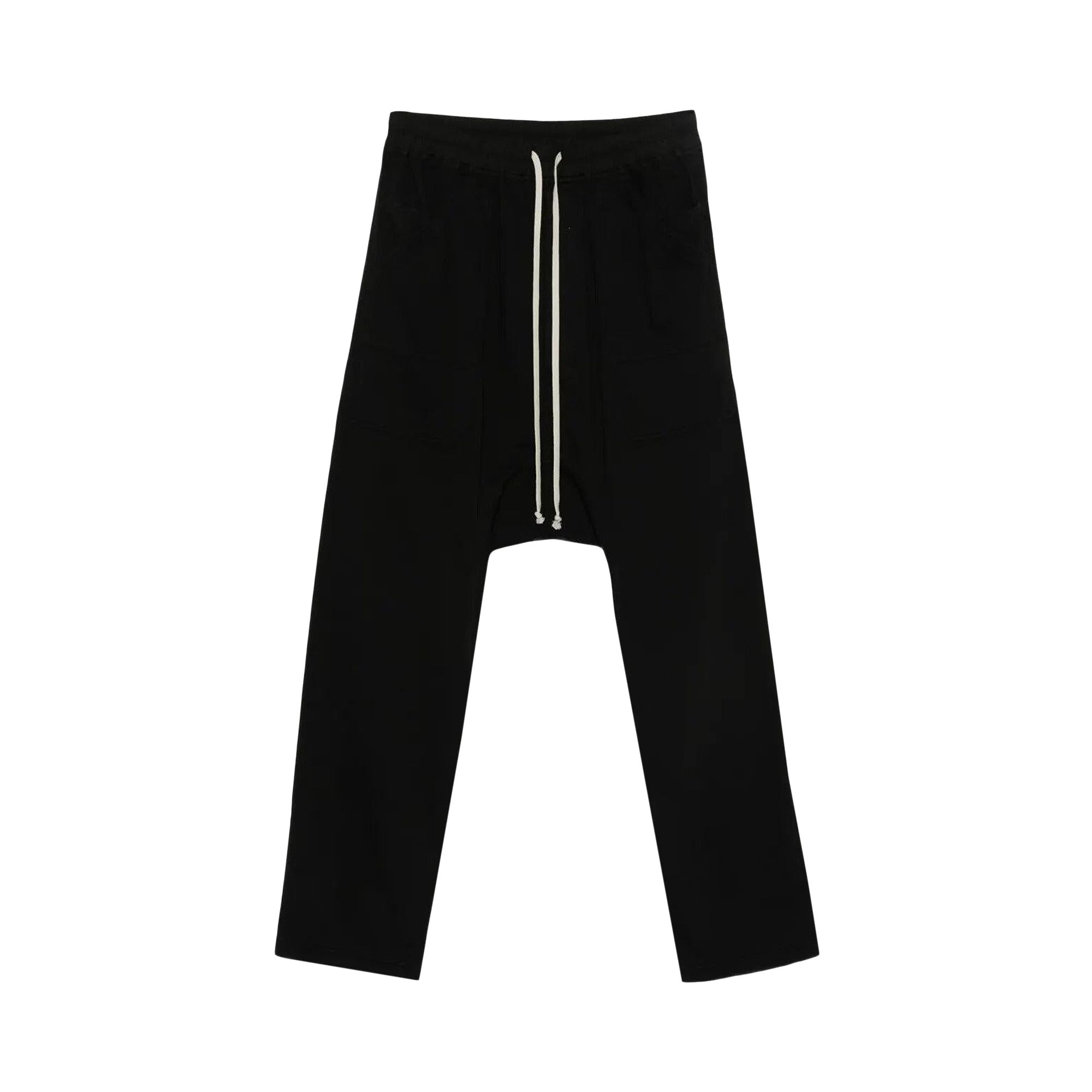 Pre-owned Rick Owens Drkshdw Fleece Classic Cargo Drawstring Pants 'black' | Men's Size L