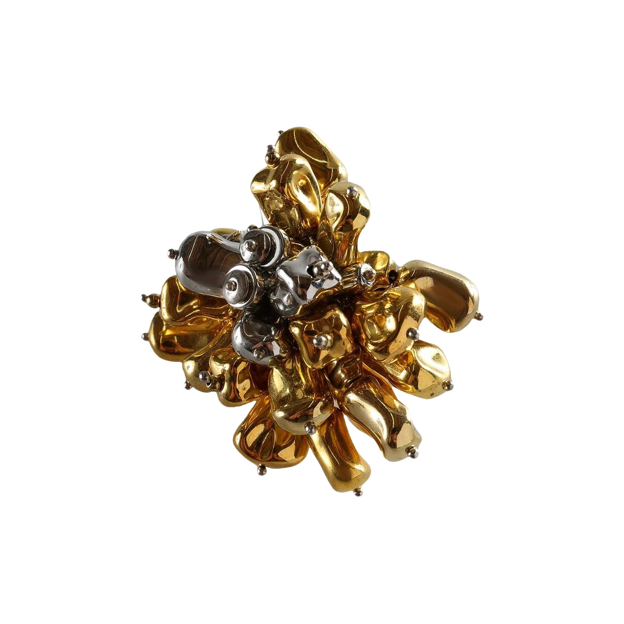 Pre-owned Dries Van Noten Embroidered Ring 'gold' | Women's Size M