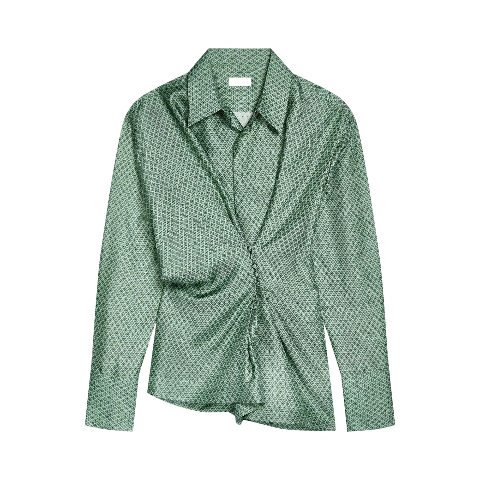 Pre-owned Dries Van Noten Clickys Shirt 'mint' | Green | Women's Size 36