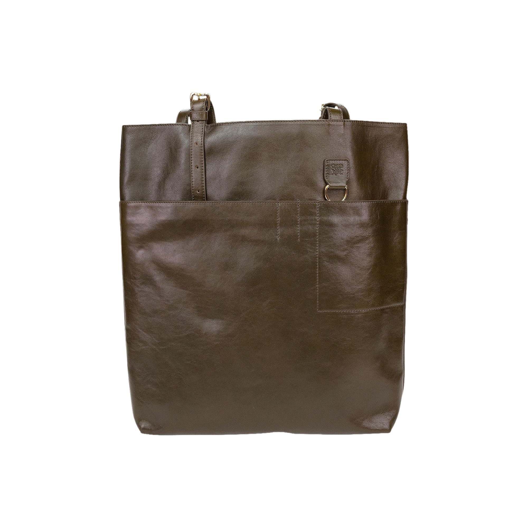 Pre-owned Aimé Leon Dore Leather Document Tote Bag 'green' | Men's Size Onesize