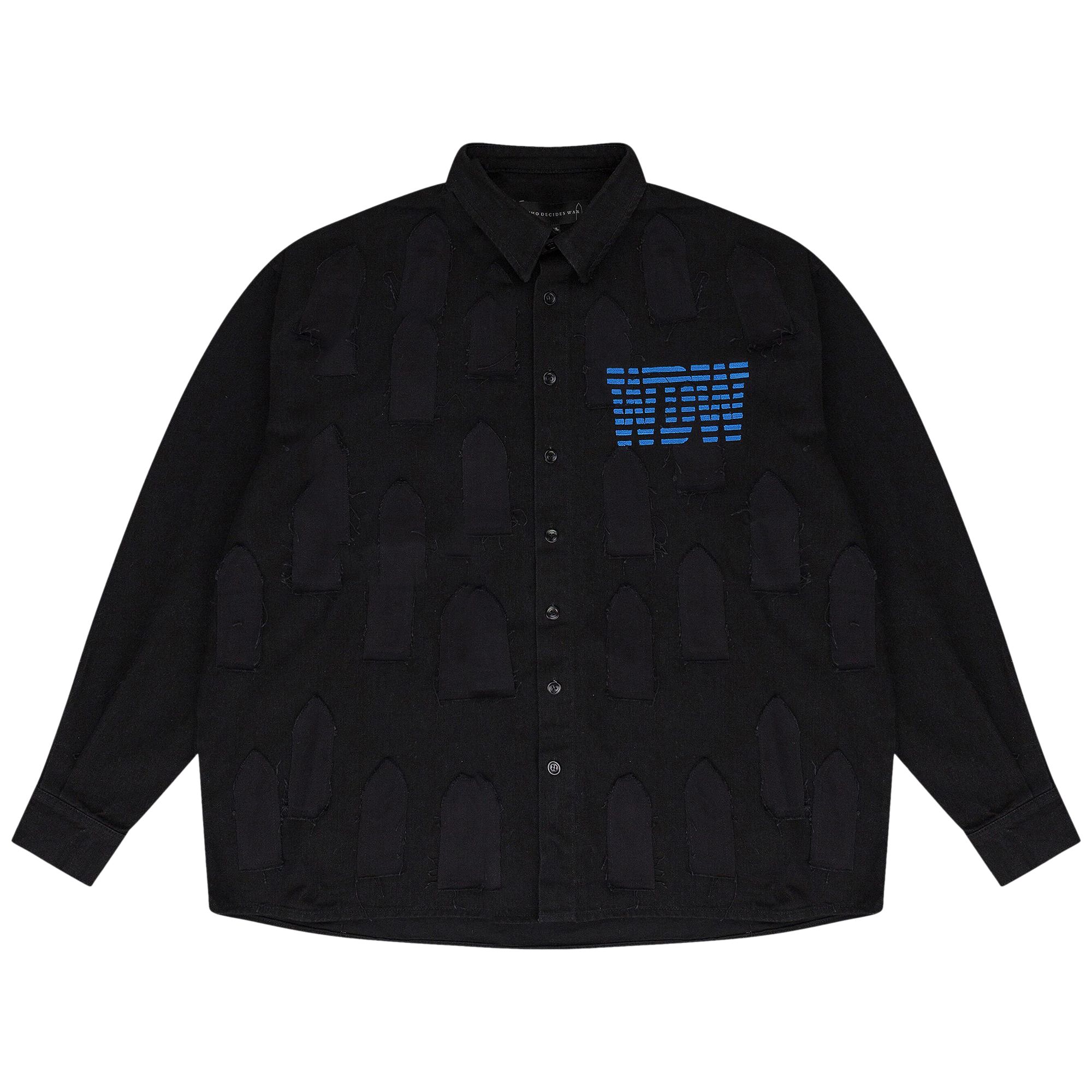 Pre-owned Who Decides War Link Window Button Down Shirt 'black' | Men's Size Xxl